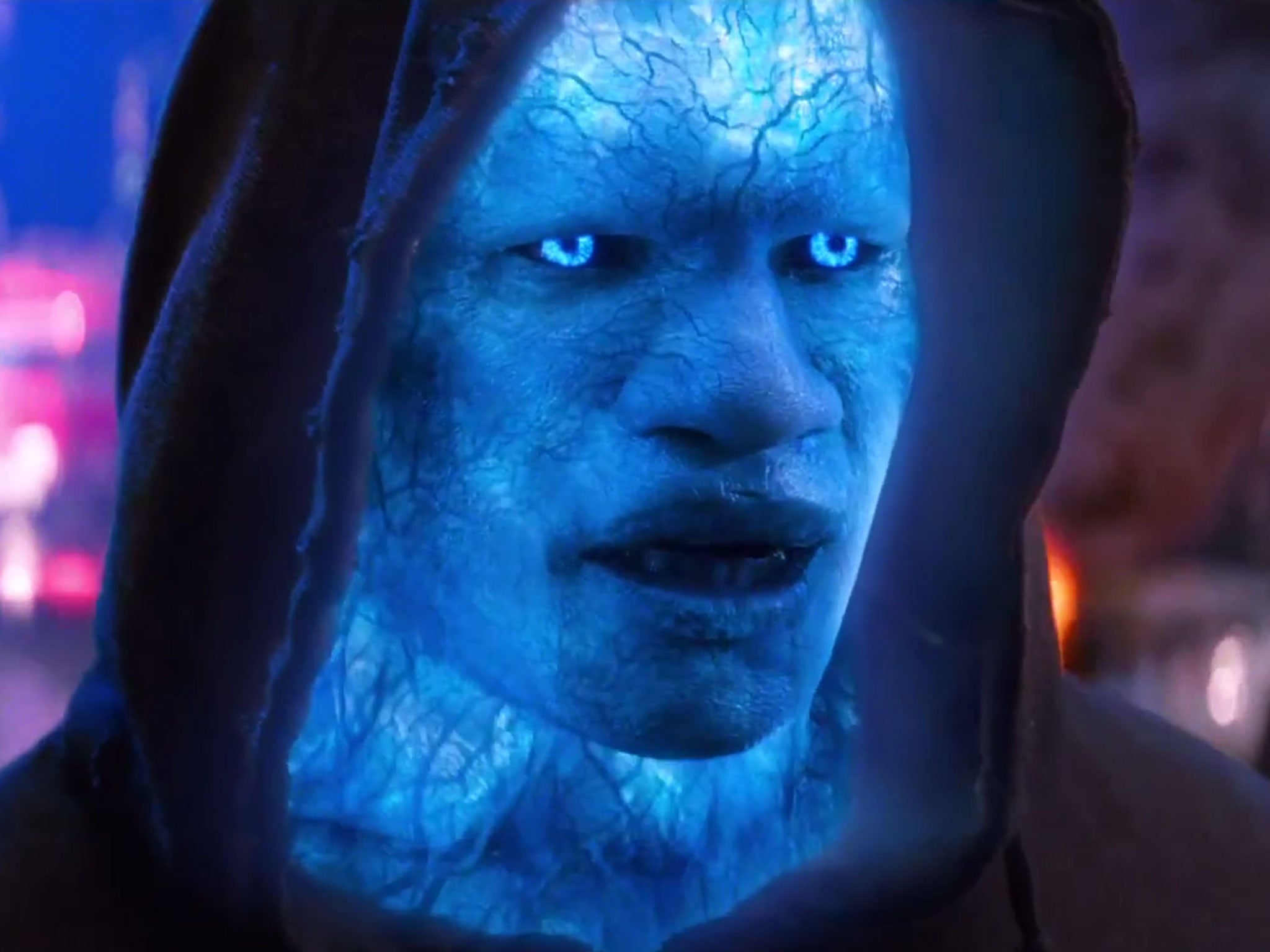 Jamie Foxx as villain Elektro in the forthcoming The Amazing Spider-Man 2