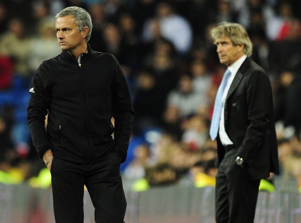 Jose Mourinho (right) and Manuel Pellegrini lock horns again tonight