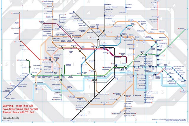 Mind the gaps: What the London Underground is predicted to look like during the strikes