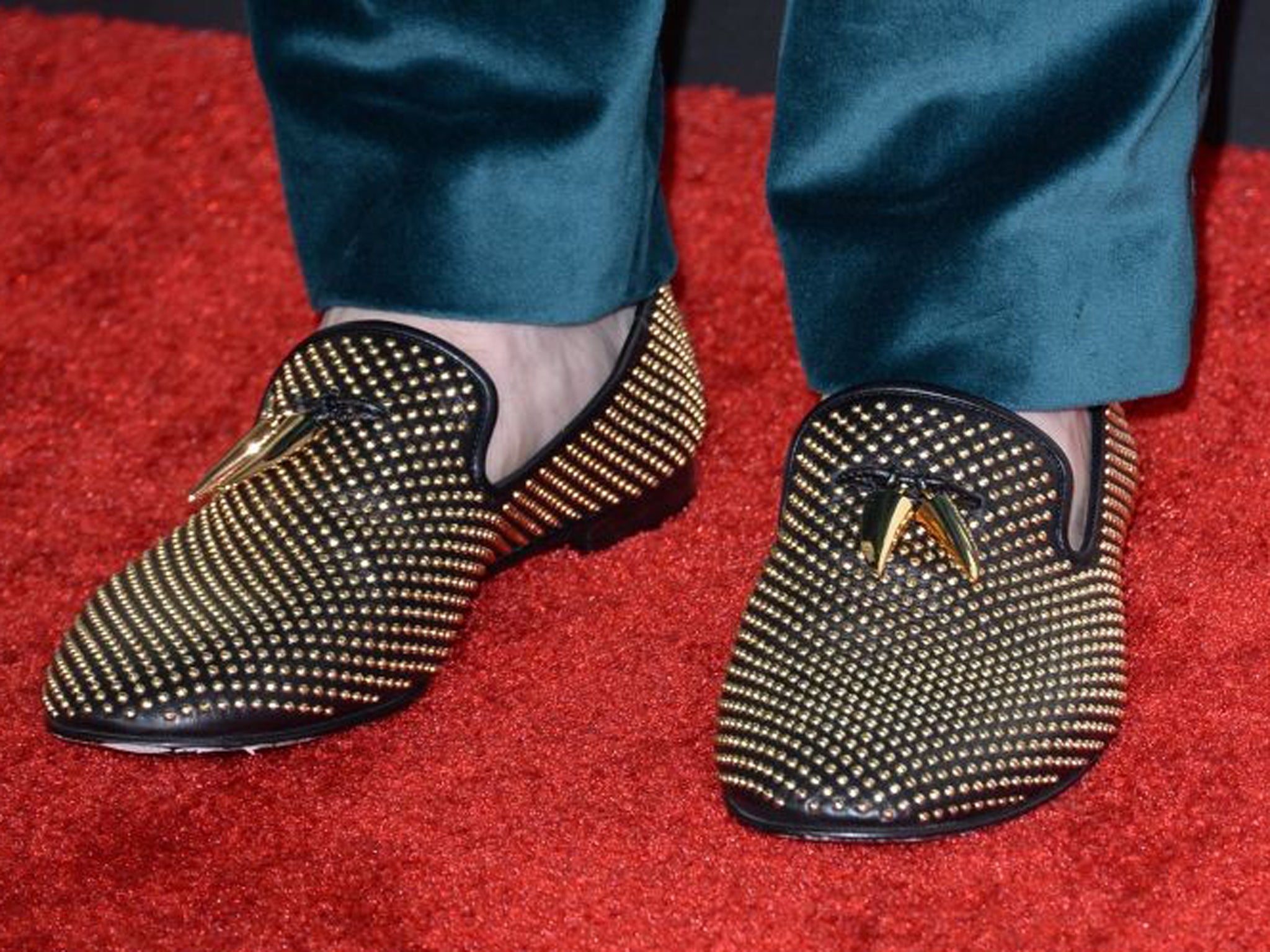 The shoes of rapper Macklemore at the Grammys