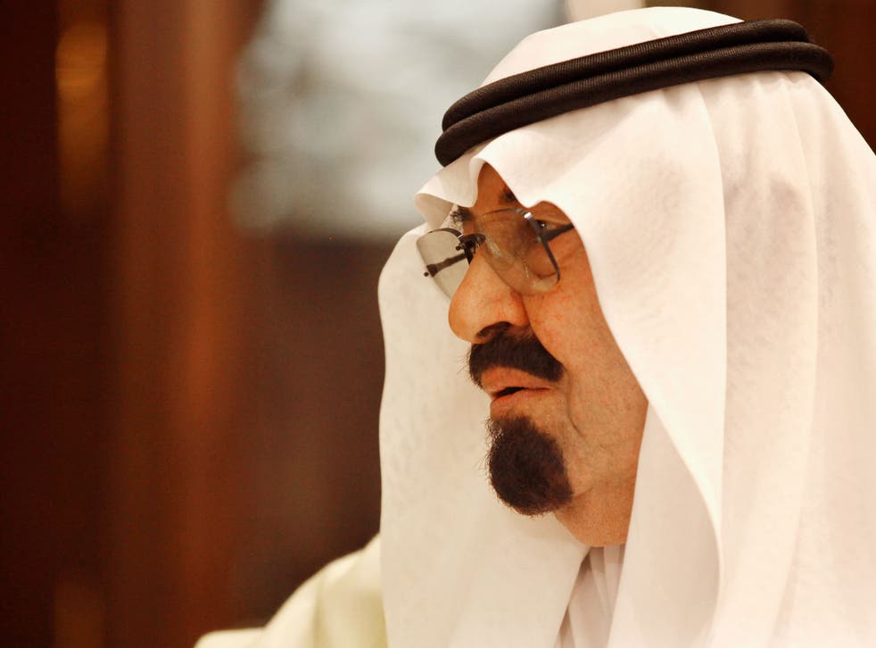 Saudi King Abdullah, whose royal decrees have declared atheists and political dissidents as "terrorists" no different from violent militant groups