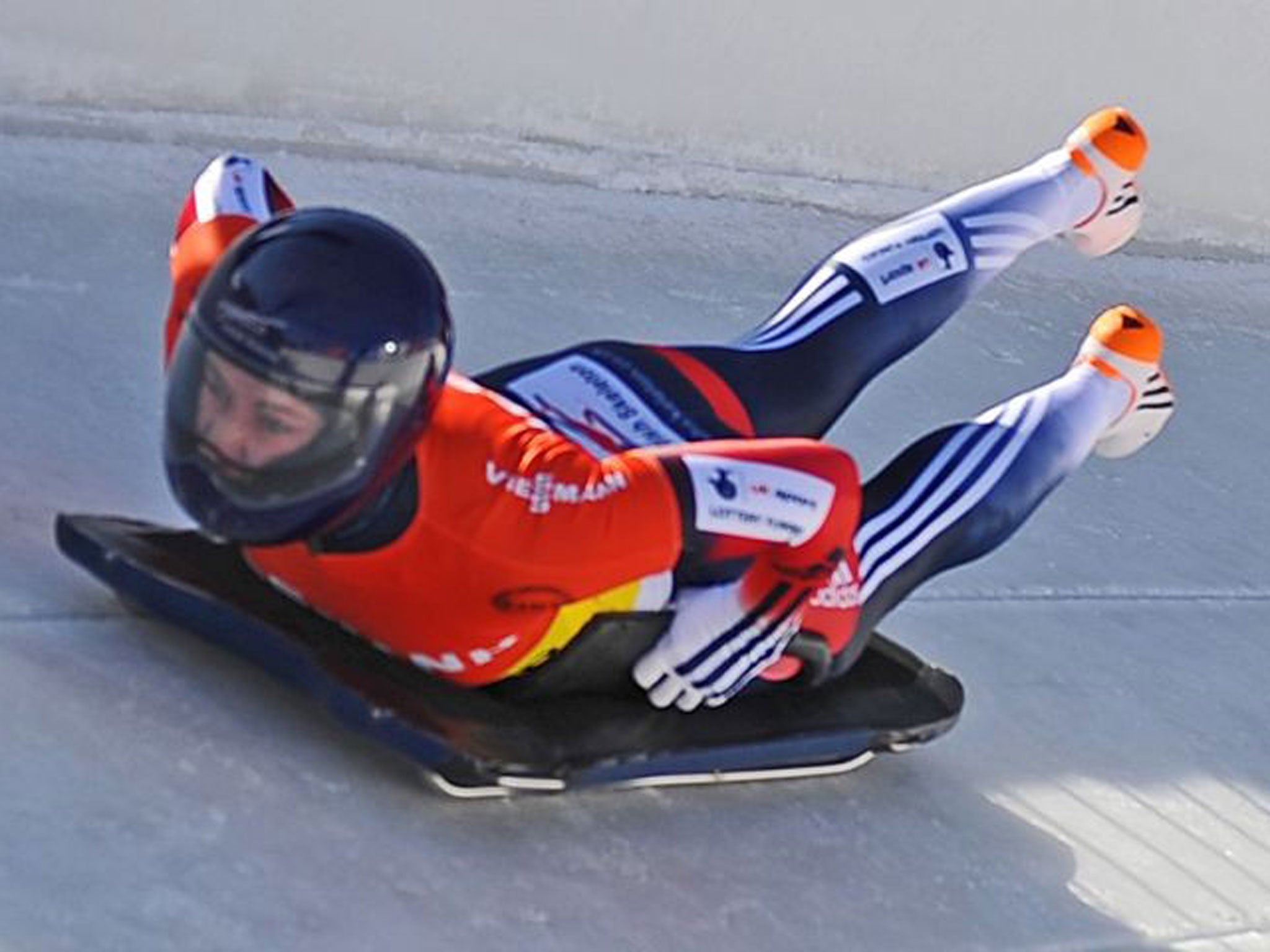 Yarnold at the World Cup skeleton in Utah