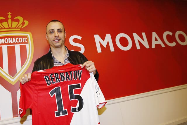 Dimitar Berbatov pictured after joining Monaco on loan