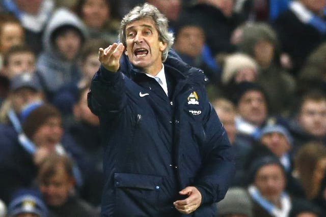 Manuel Pellegrini and his Manchester City side face 