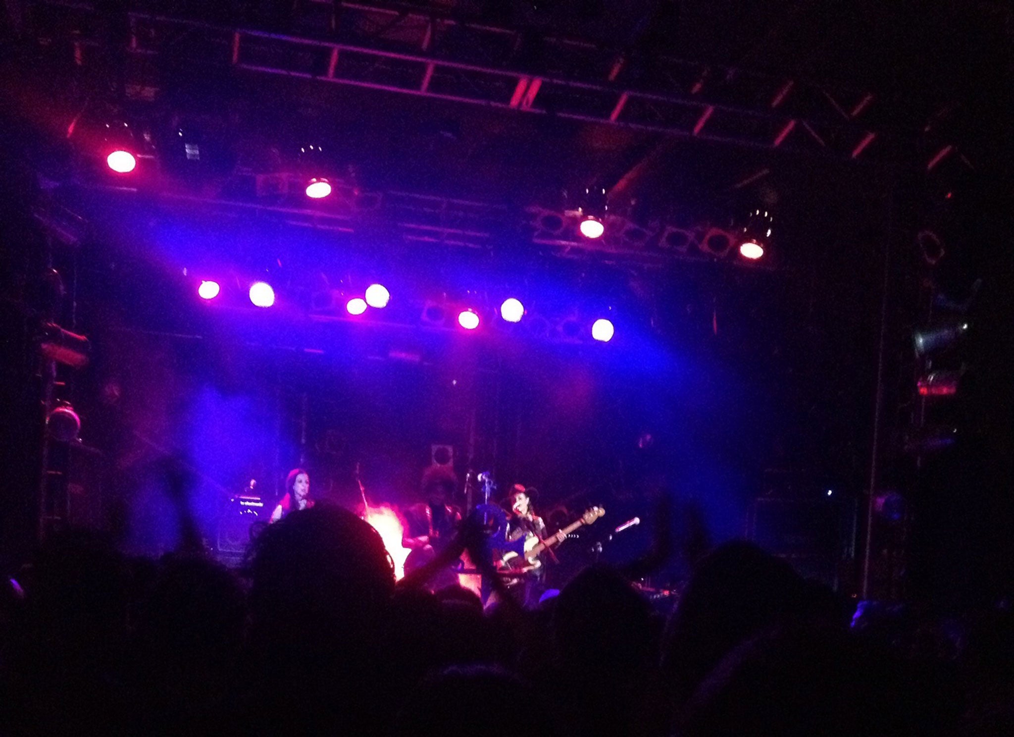American singer Prince on stage at the Electric Ballroom in Camden, north London for a secret gig