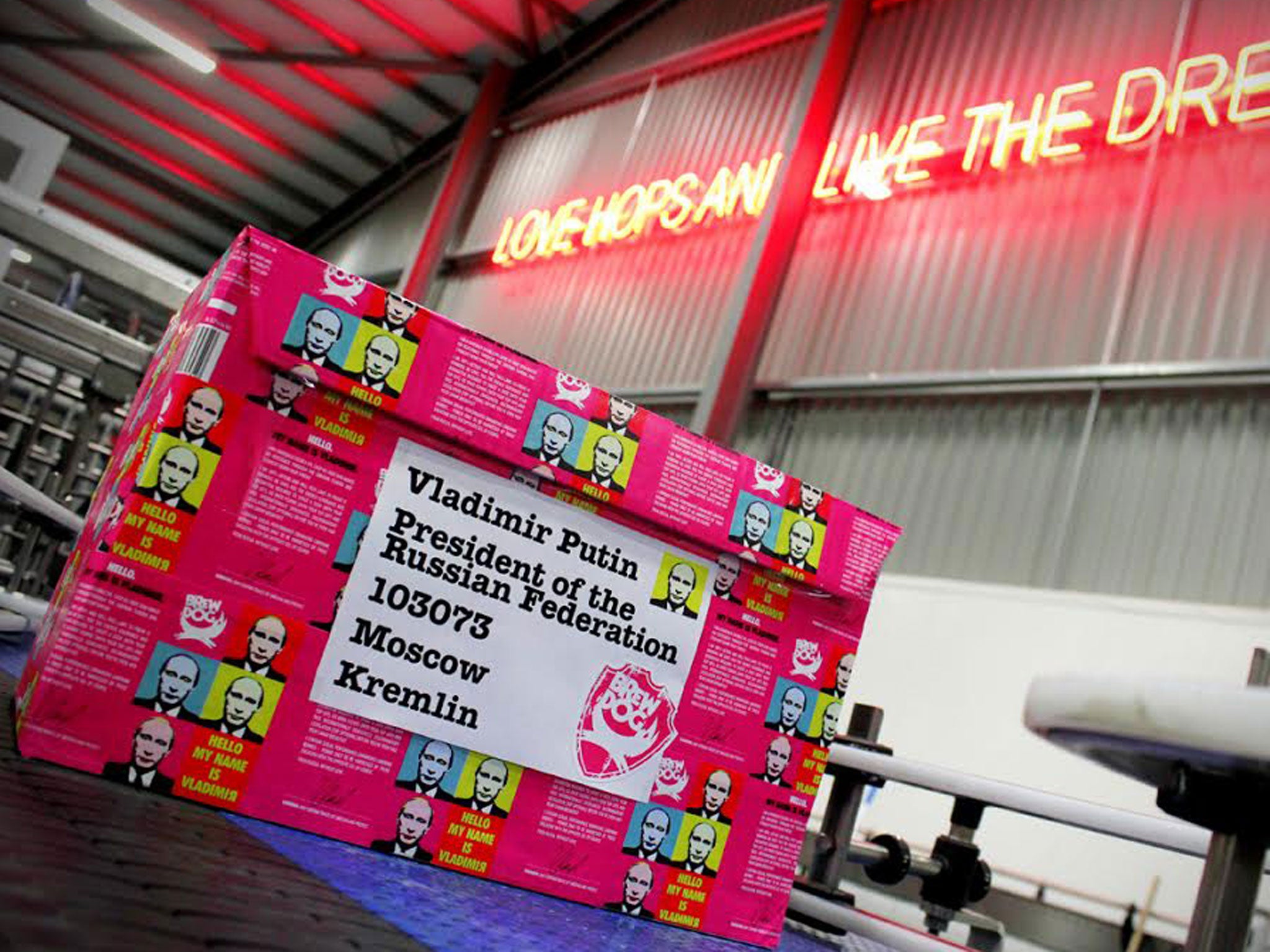 Brewdog have sent a crate of the beer to Vladimir Putin himself