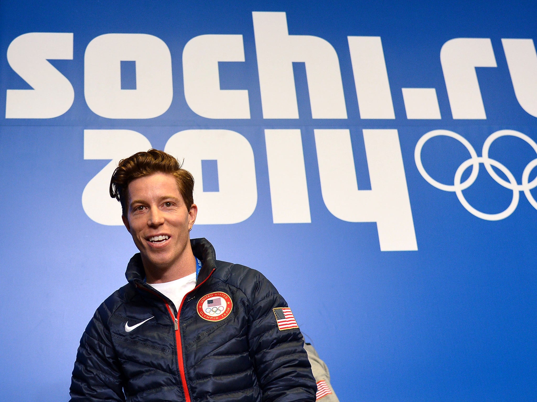 Shaun White pictured at the Sochi games