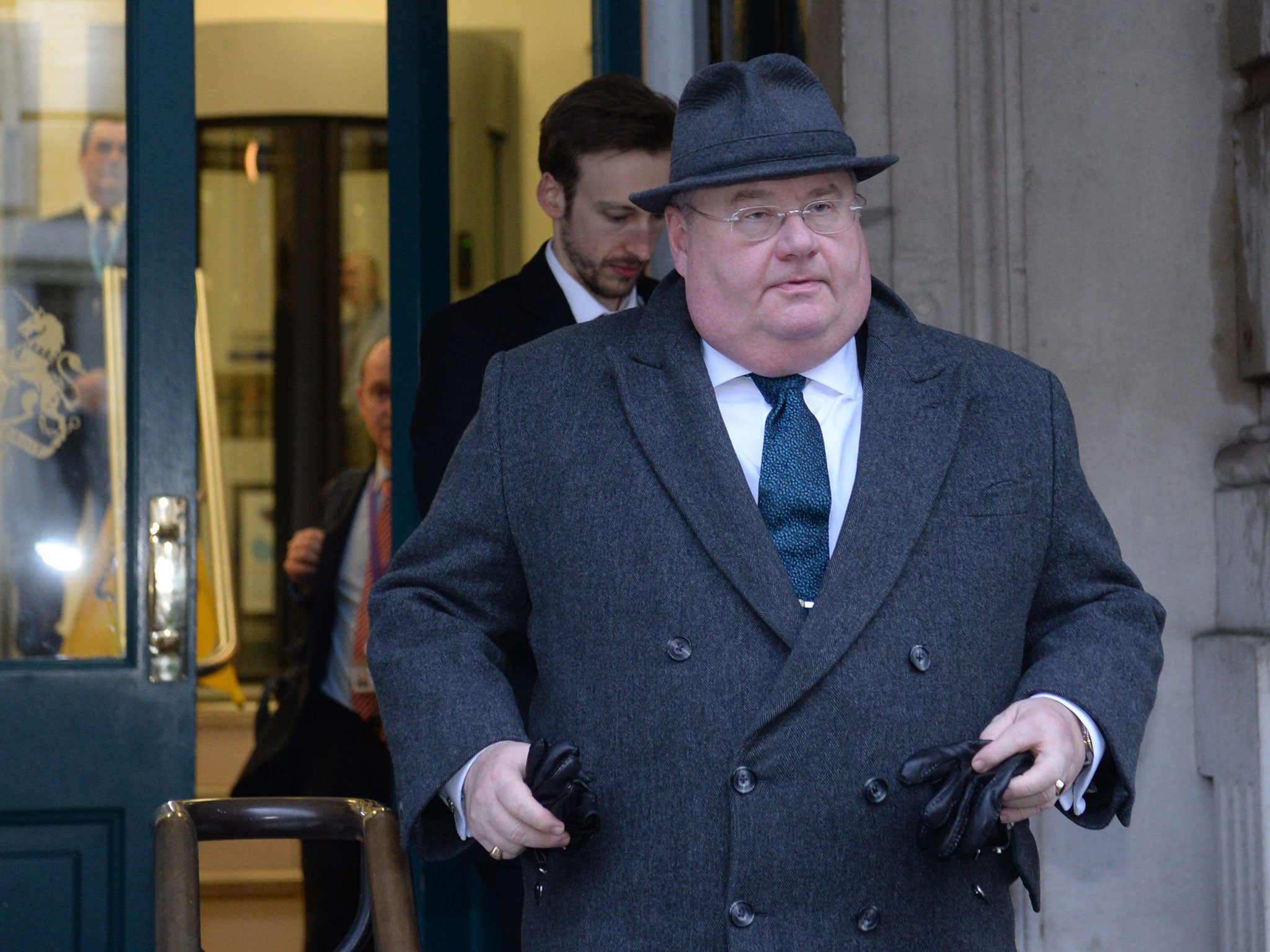 Communities Secretary Eric Pickles, who is set to chair Cobra in the absence of Owen Paterson, leaves a meeting of the emergency committee on Wednesday