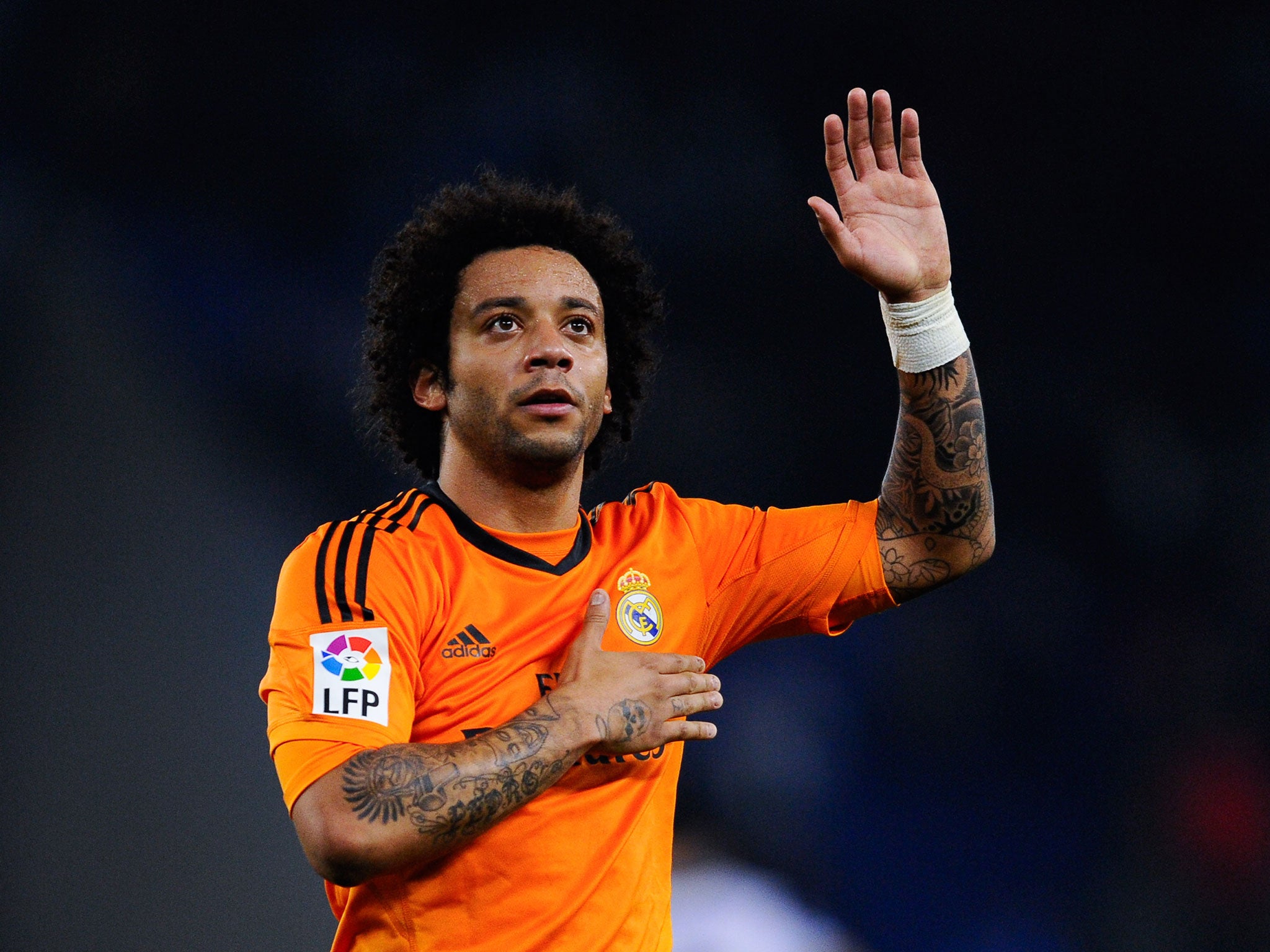 Marcelo was the target of alleged vile racial abuse from the Atletico Madrid fans