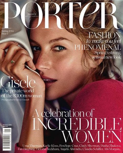 Gisele Bundchen covers Net-a-Porter's debut magazine issue- Porter.