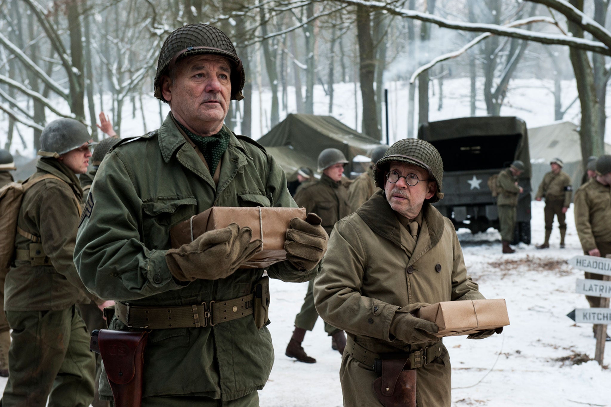 Firm friends: Bob Balaban and Bill Murray in 'The Monuments Men'