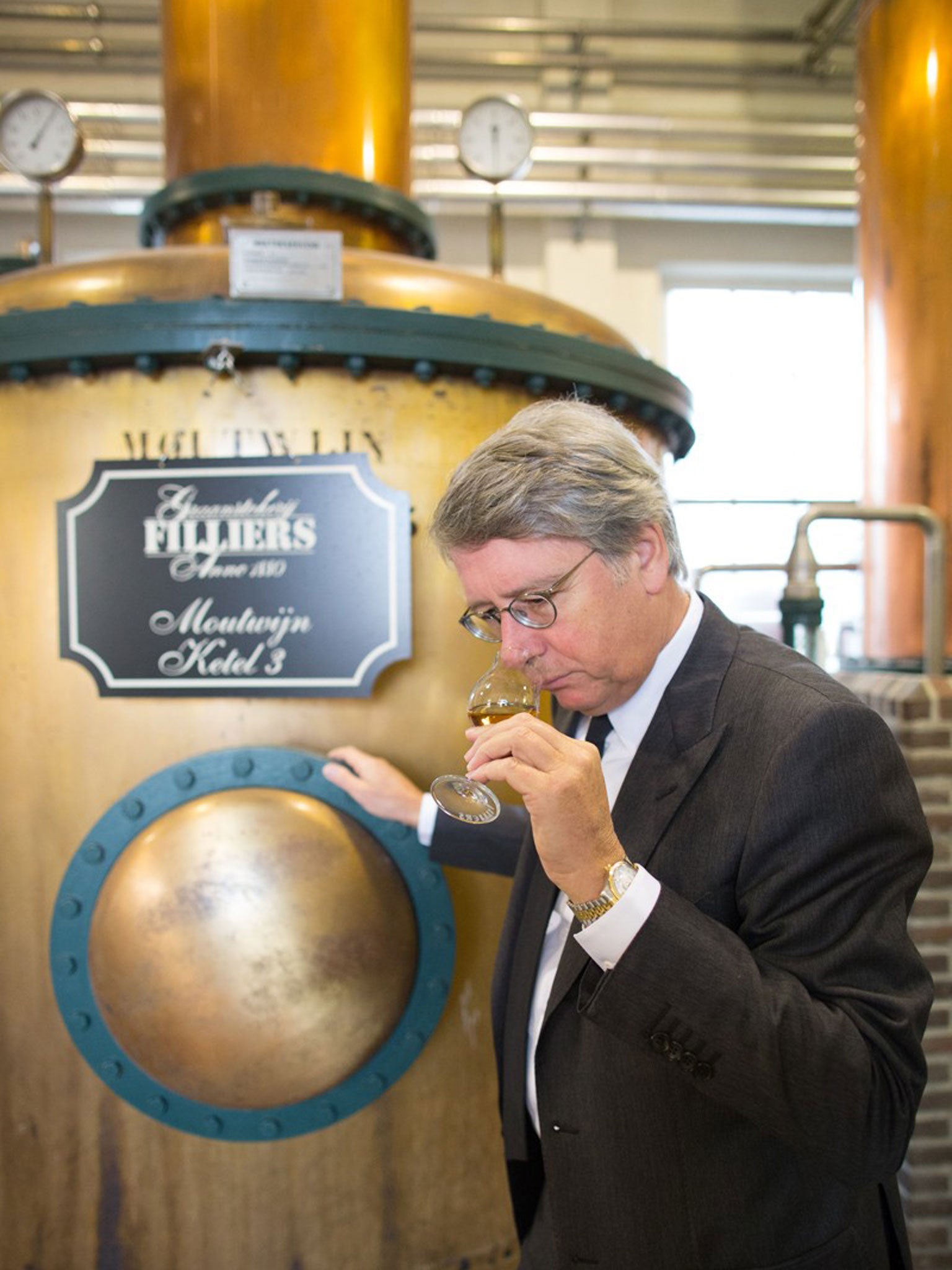 Bernard Filliers at the Filliers distillery in Belgium