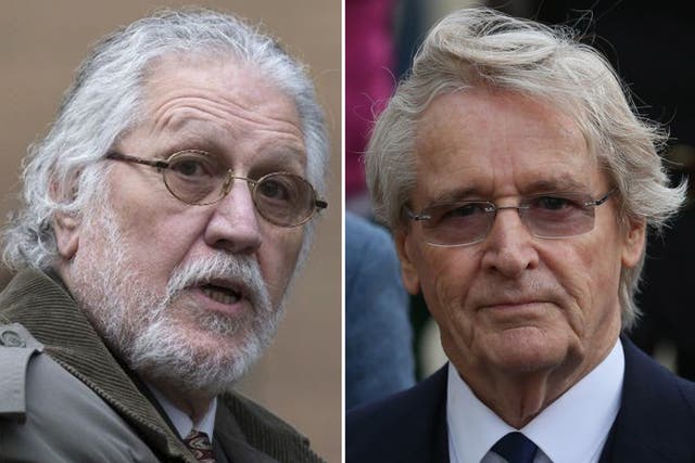 Dave Lees Travis (left): jurors in his trial have been told that the verdicts on William Roache (right) are 'irrelevant'