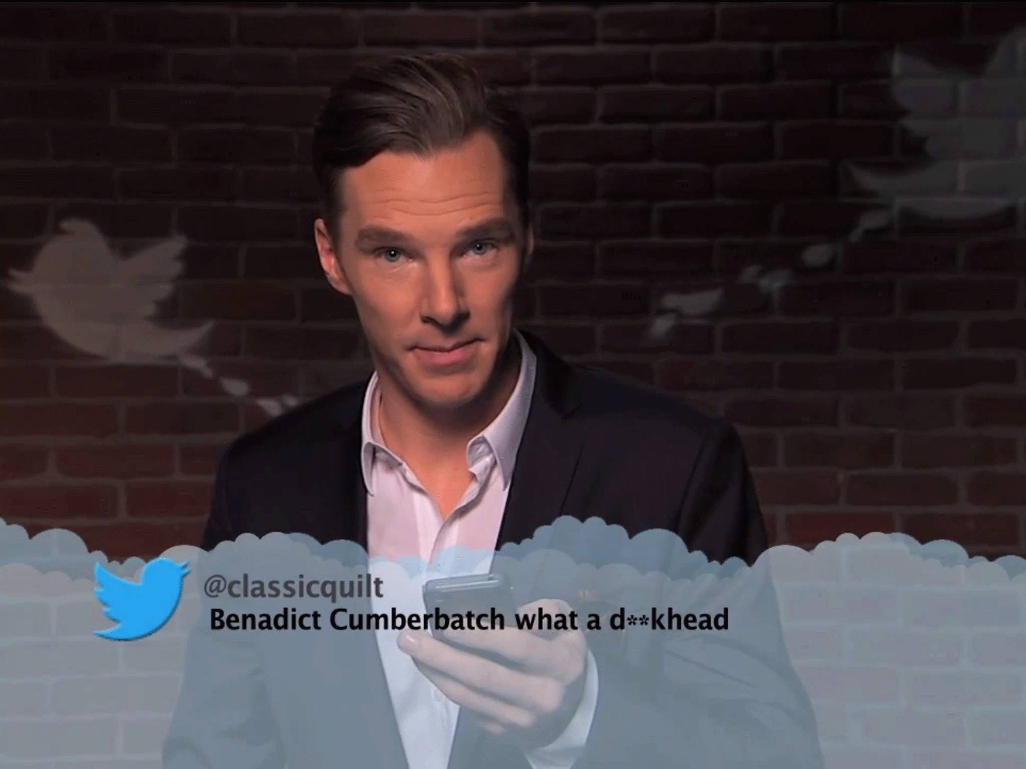 Benedict Cumberbatch was in agreement with his Twitter detractor
