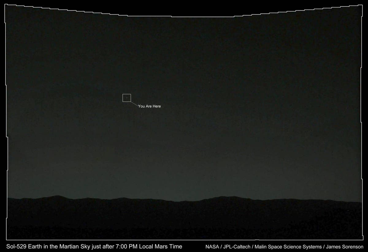 view of earth from mars rover