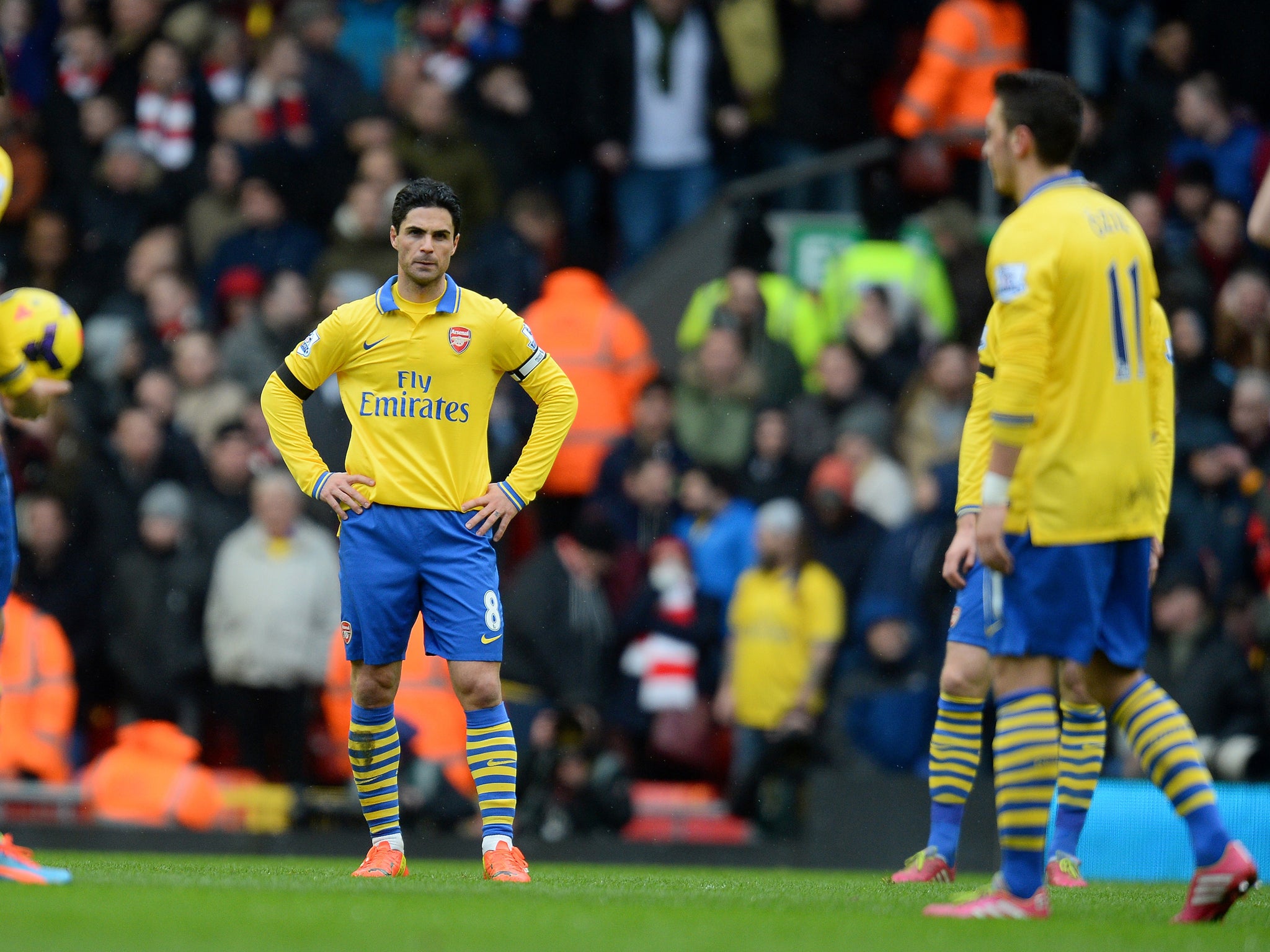 MIKEL ARTETA: Forced to play too deeply to have a major influence but took penalty coolly - 6.