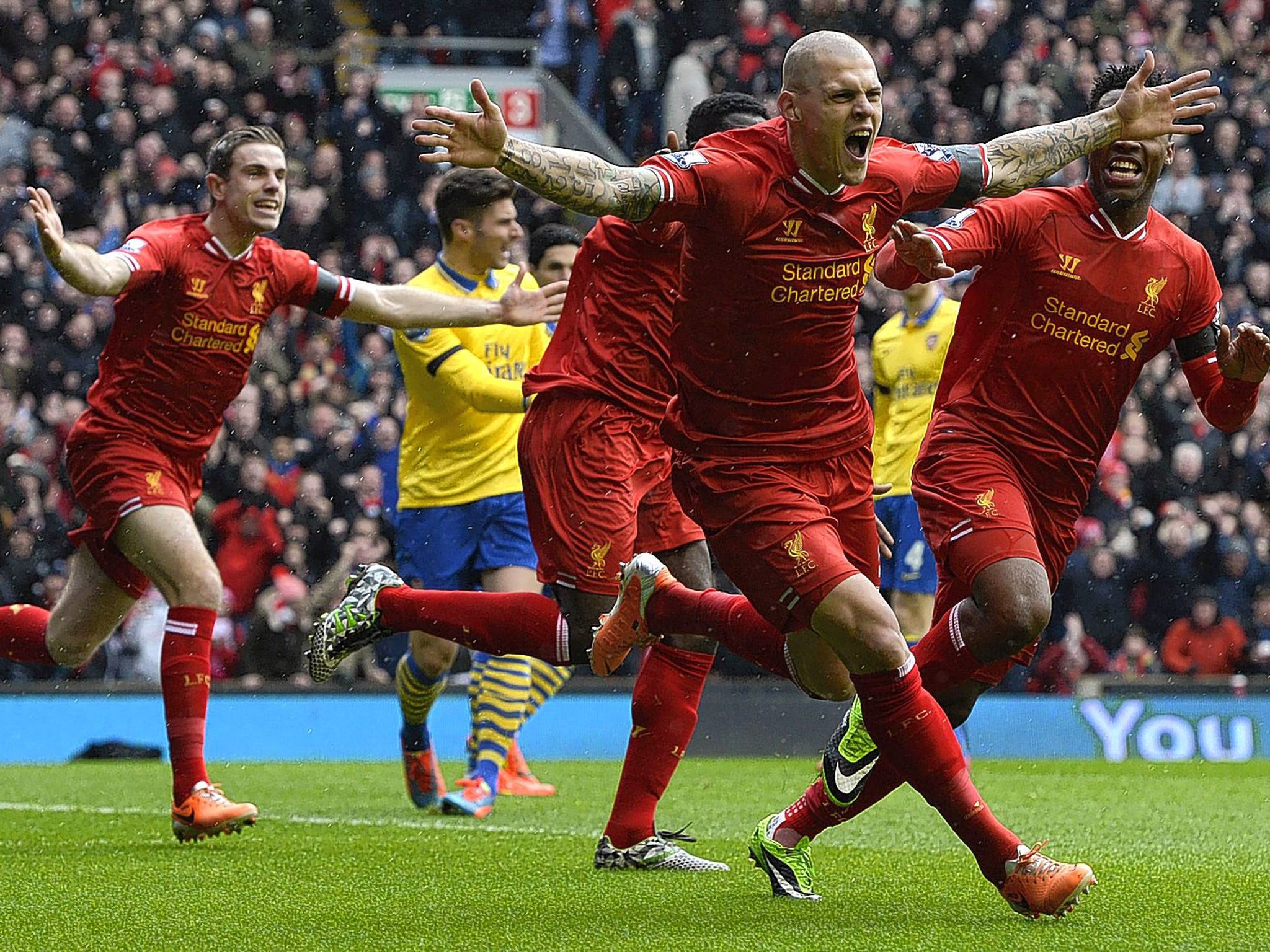 Martin Skrtel gets Liverpool off and running with a goal after just 53 seconds