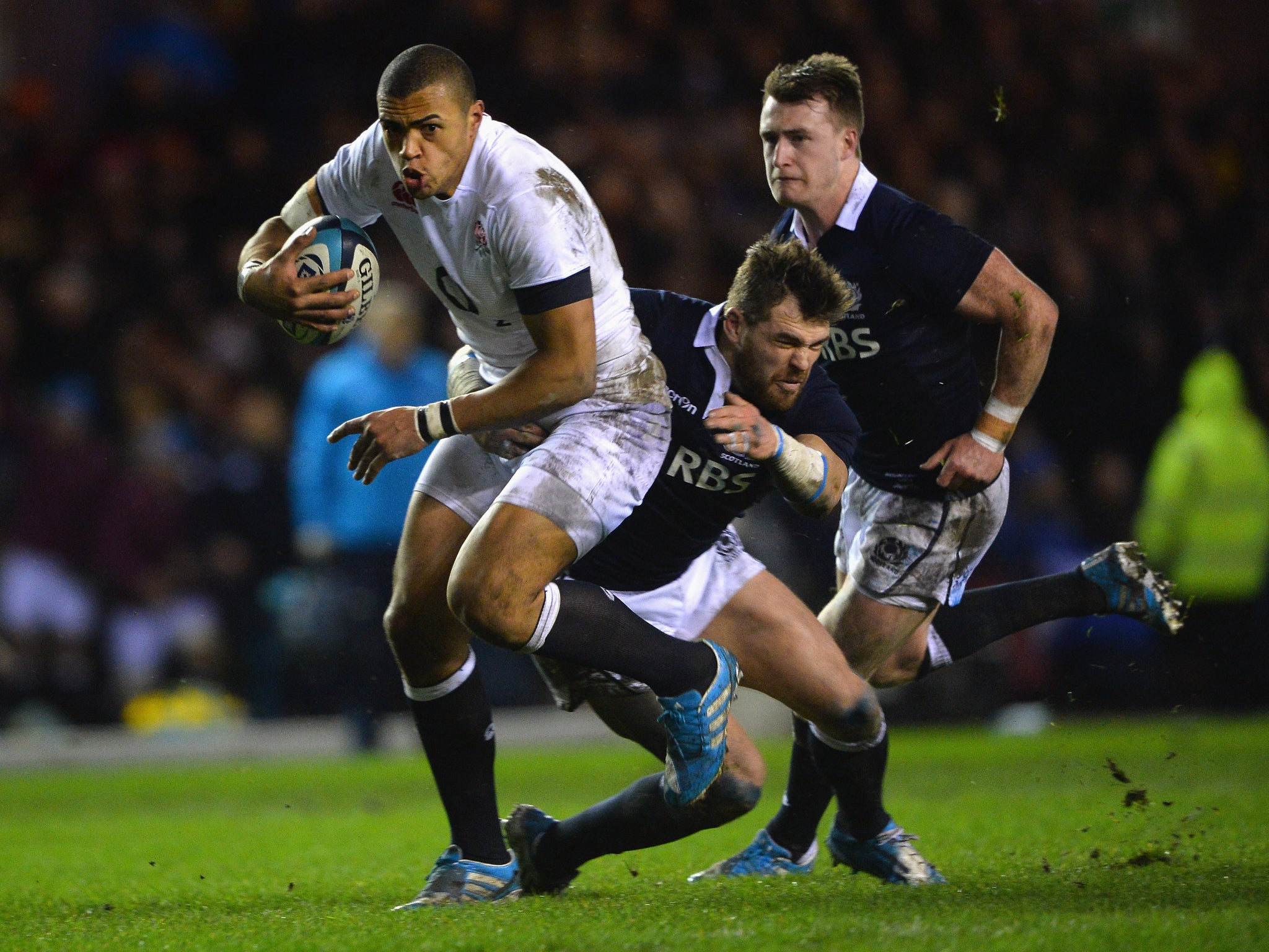 Luther Burrell scored his second try in as many games for England in the 20-0 victory over Scotland