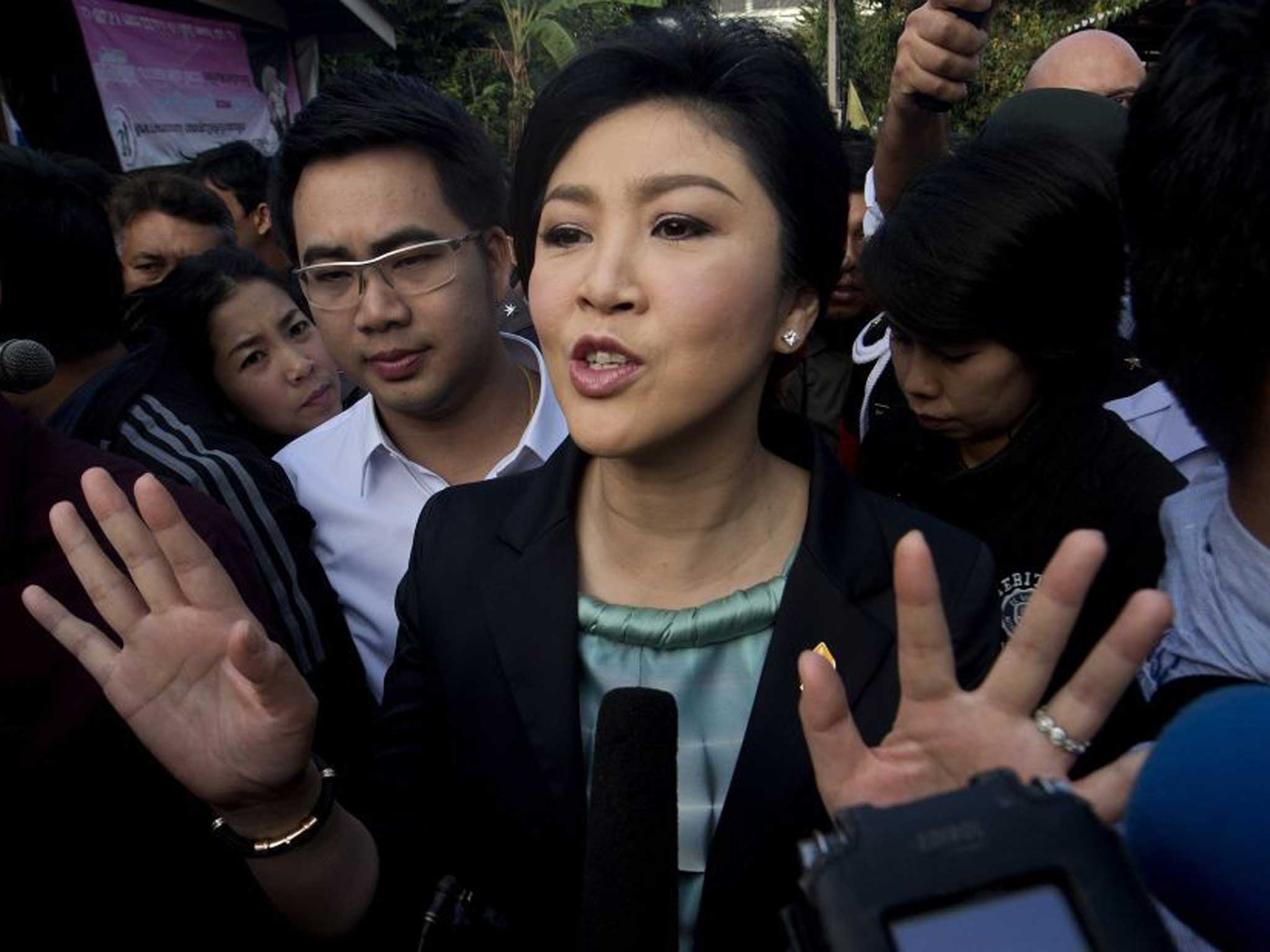Back to the wall: Premier Yingluck Shinawatra