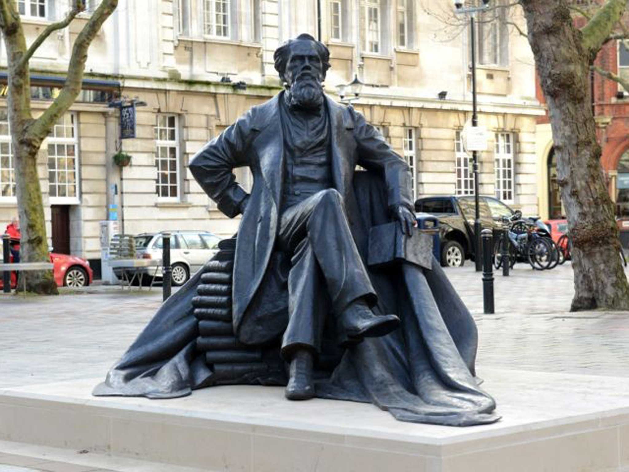 On a pedestal: The statue of Charles Dickens proves that even the most celebrated people cannot control posterity