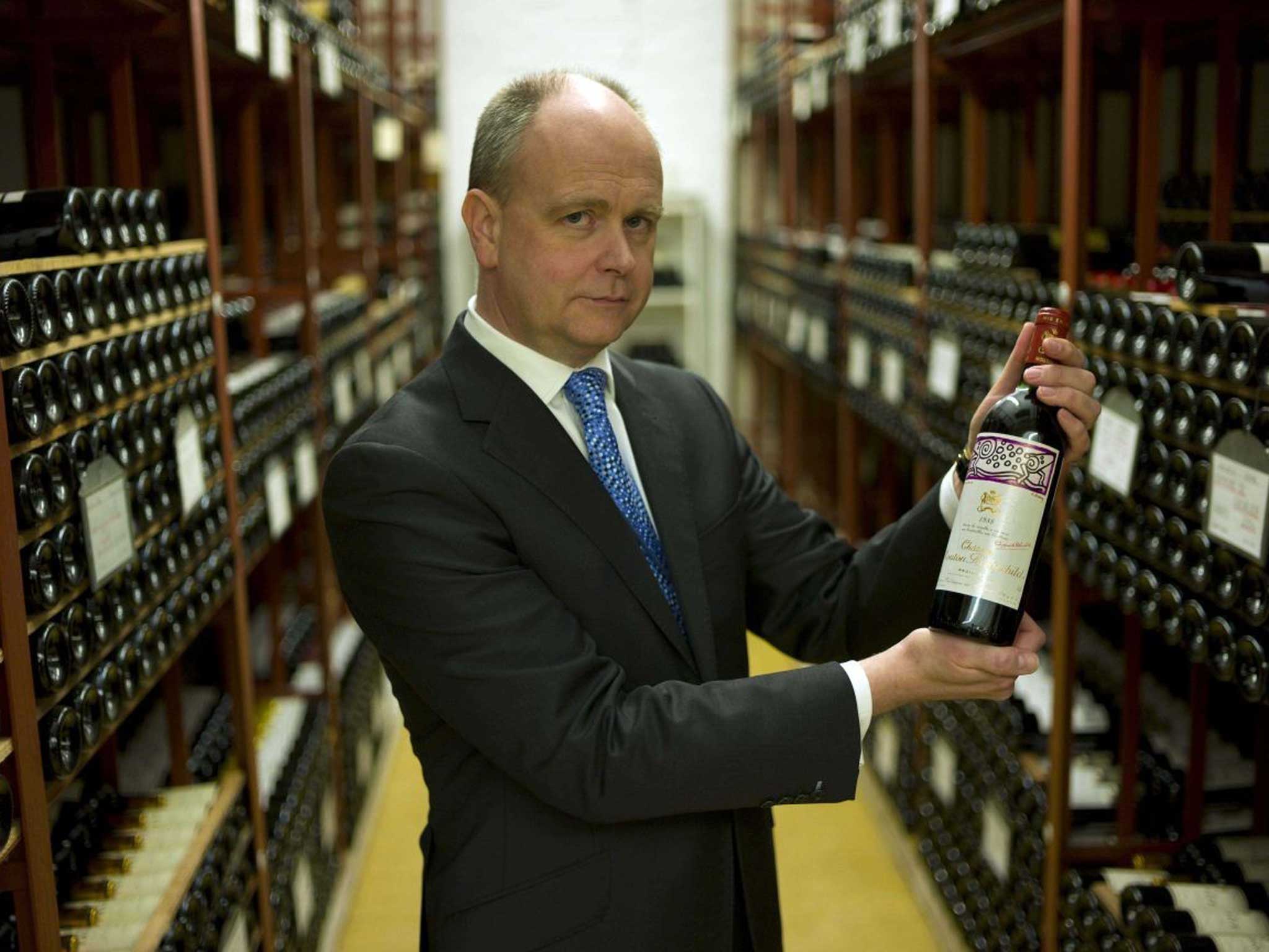 Bottle bank: Robert Alexander, head of government hospitality