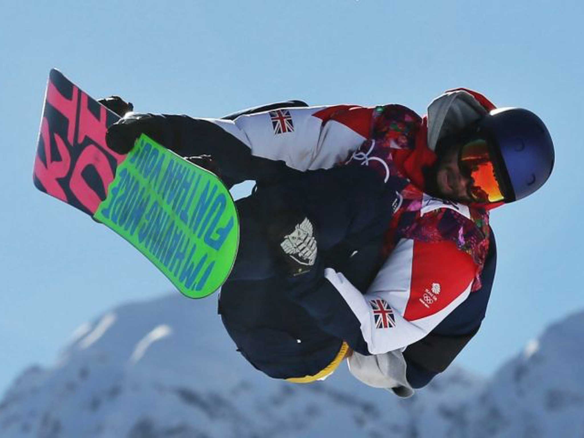 Board games: Great Britain’s Billy Morgan grabs some air in the slopestyle final, where he “hucked it”