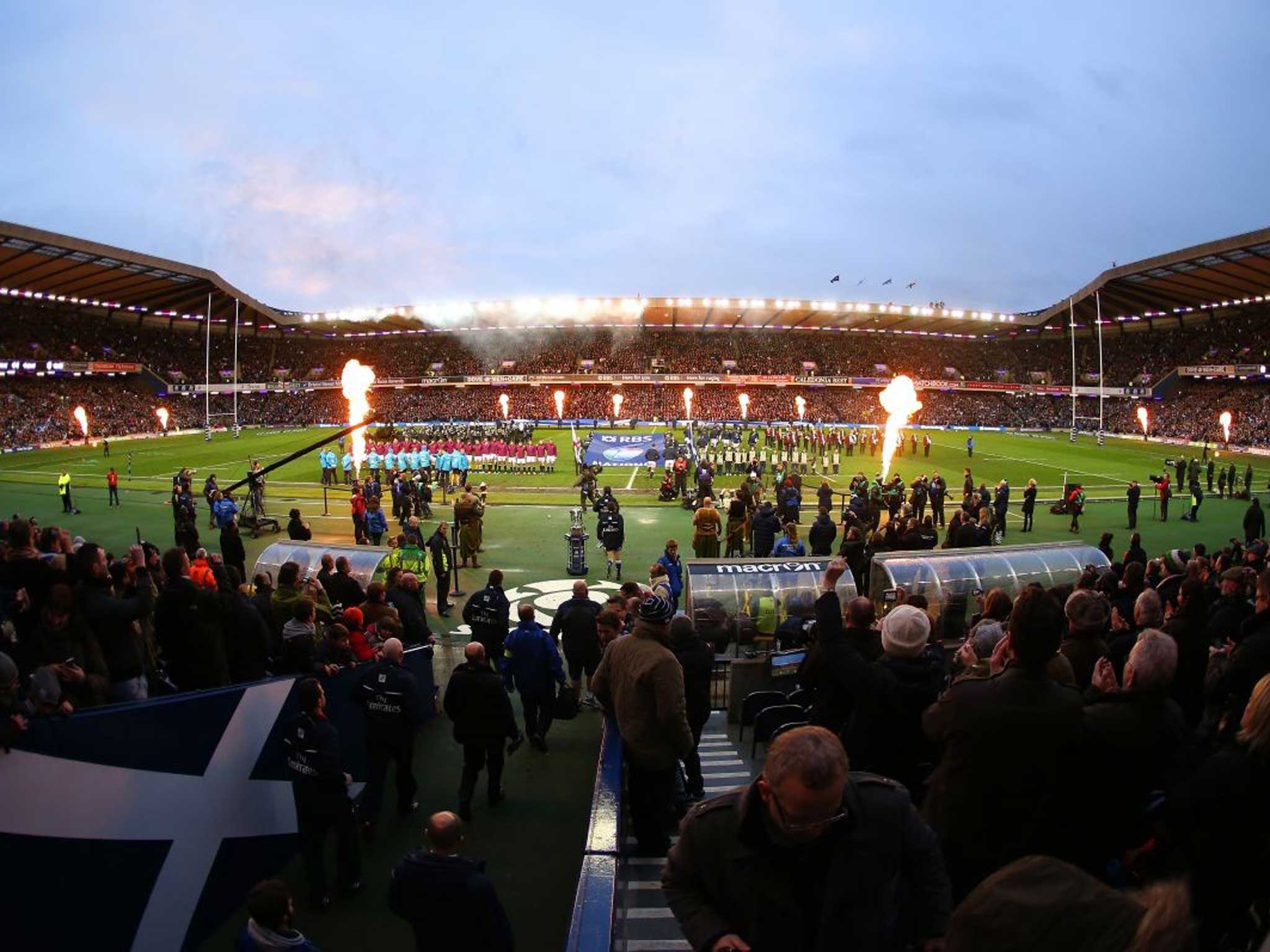 The opening ceremony of the match