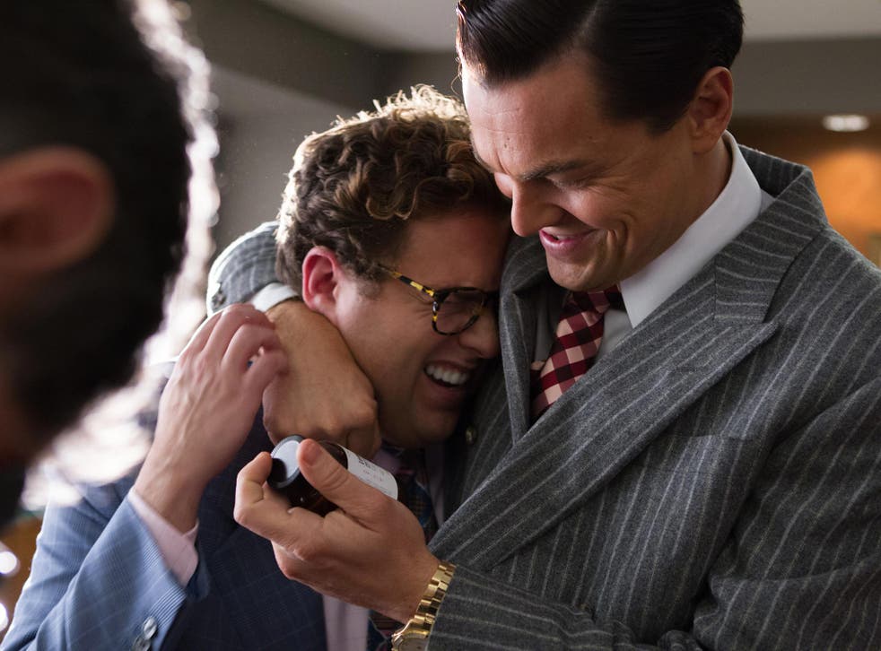 Leonardo DiCaprio and Jonah Hill in a scene from The Wolf of Wall Street