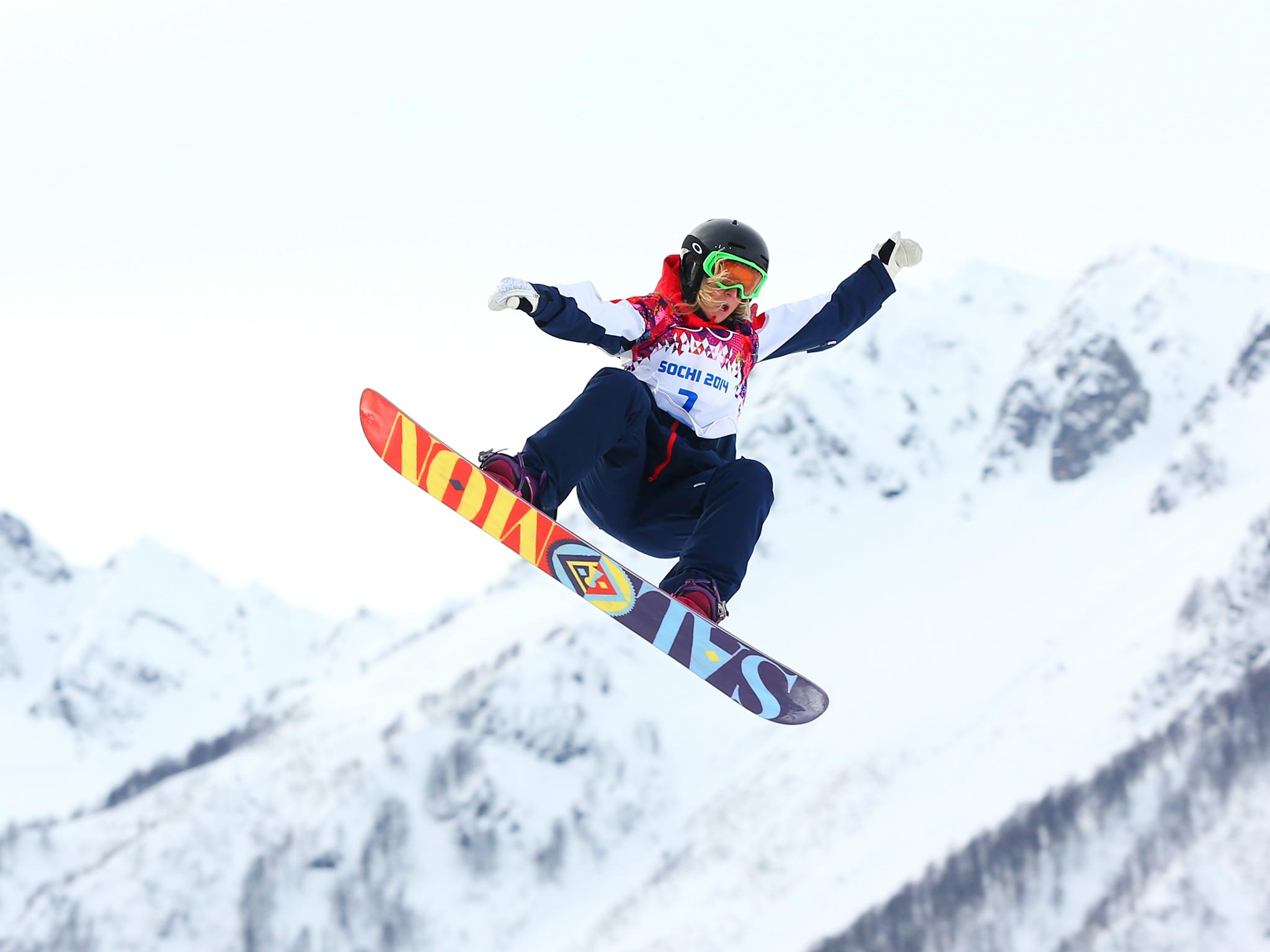 Jenny Jones of Great Britain competes in the Women's Snowboard Slopestyle Semi finals