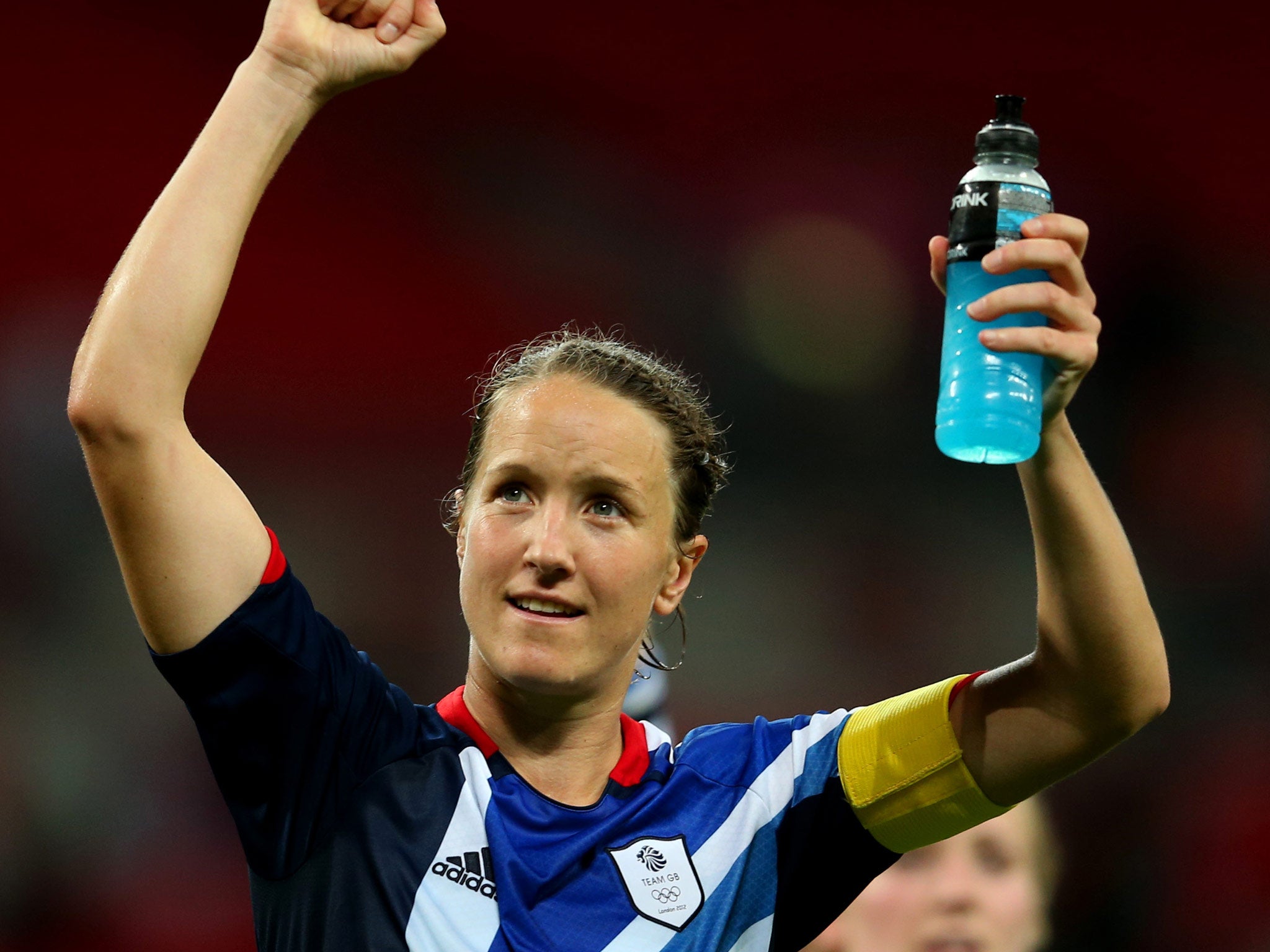 Casey Stoney pictured representing Team GB at London 2012