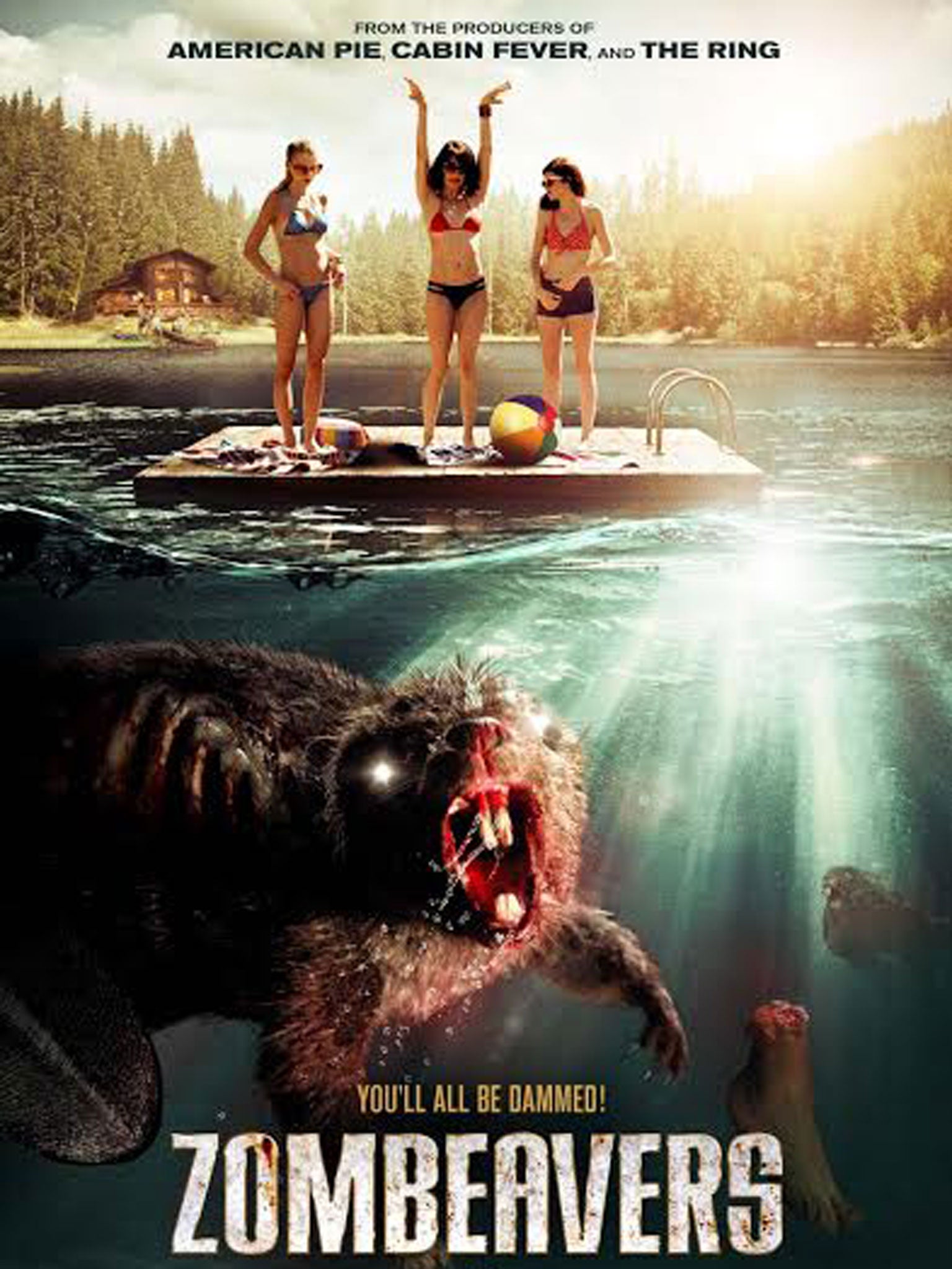 The first poster for 'Zombeavers' strikes terror into hearts