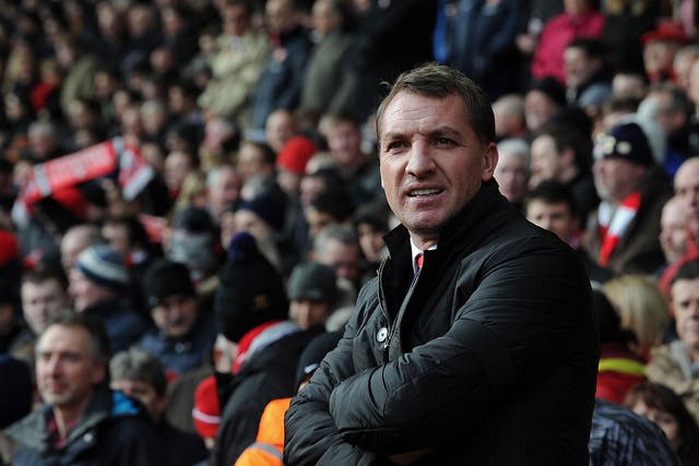 Brendan Rodgers looks on from the sidelines