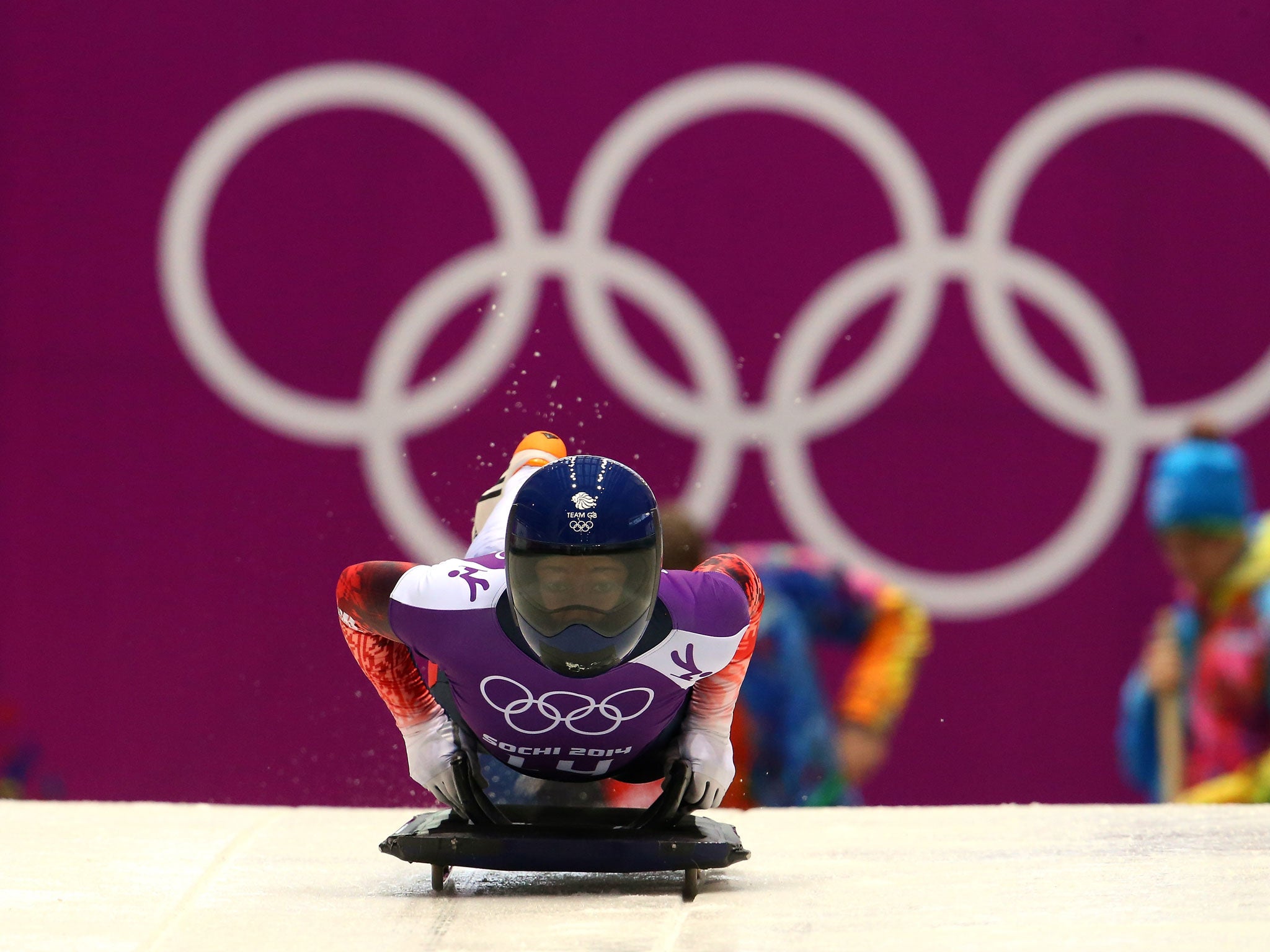 Lizzy Arnold topped the timesheets on both skeleton training heats
