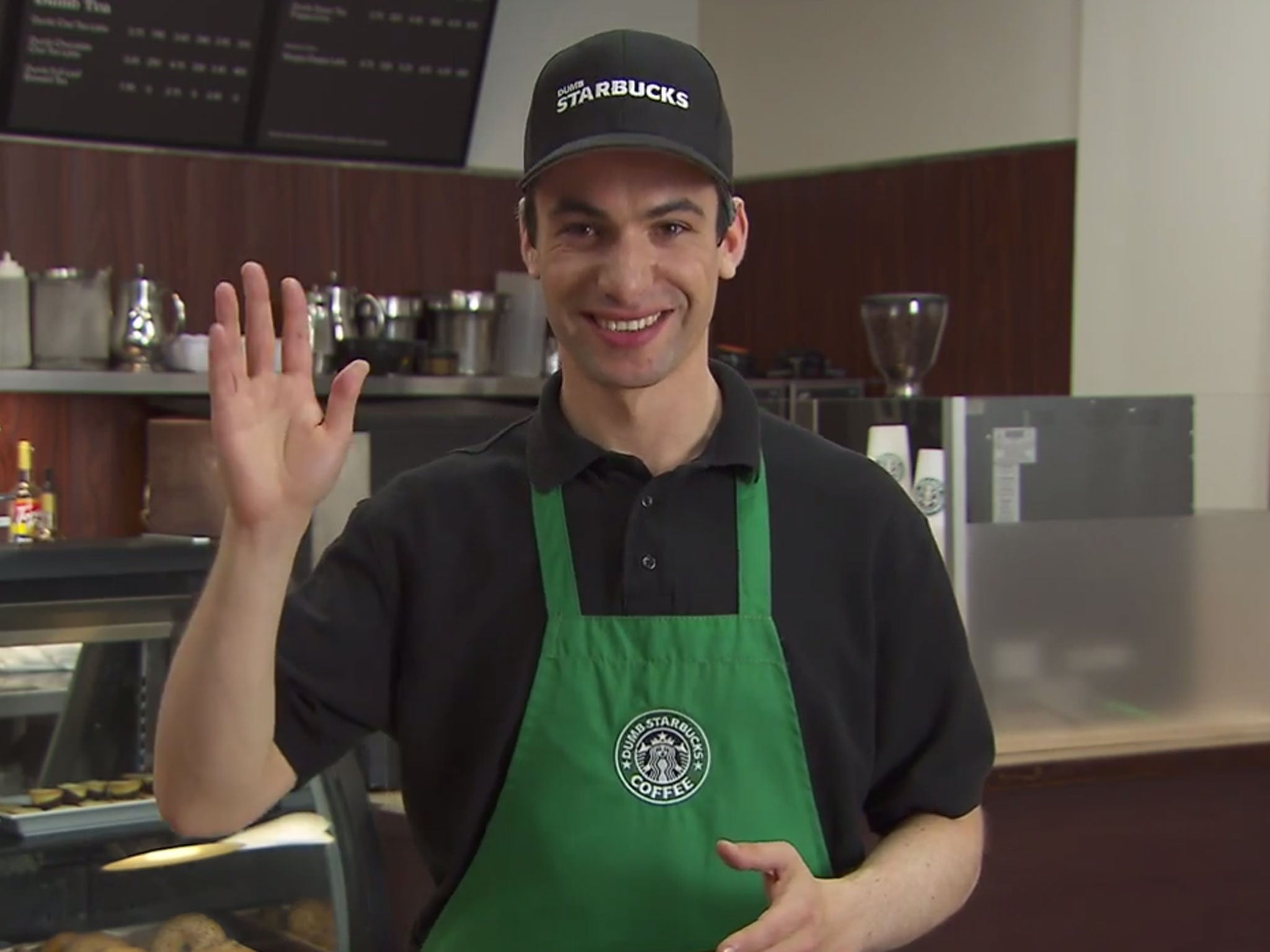 The Canadian Comedy Central TV comedian Nathan Fielder revealed himself as the Dumb Starbucks owner, and said it was a stunt poking fun at the 'American dream'