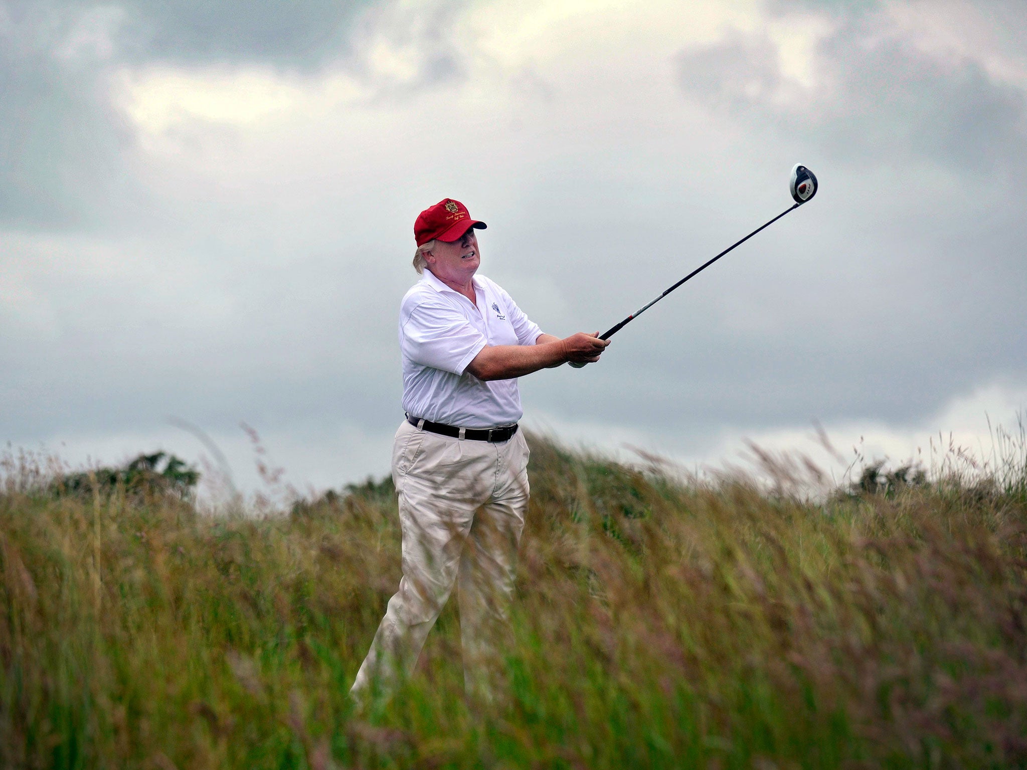 Donald Trump opened his £100 million Trump International golf resort in 2012