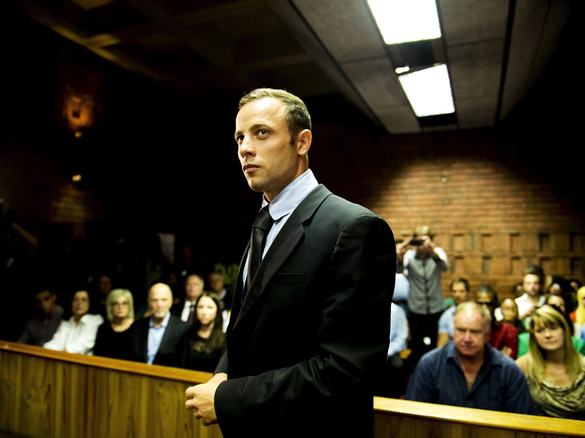 Oscar Pistorius at the Pretoria Magistrates court in Pretoria, 2013