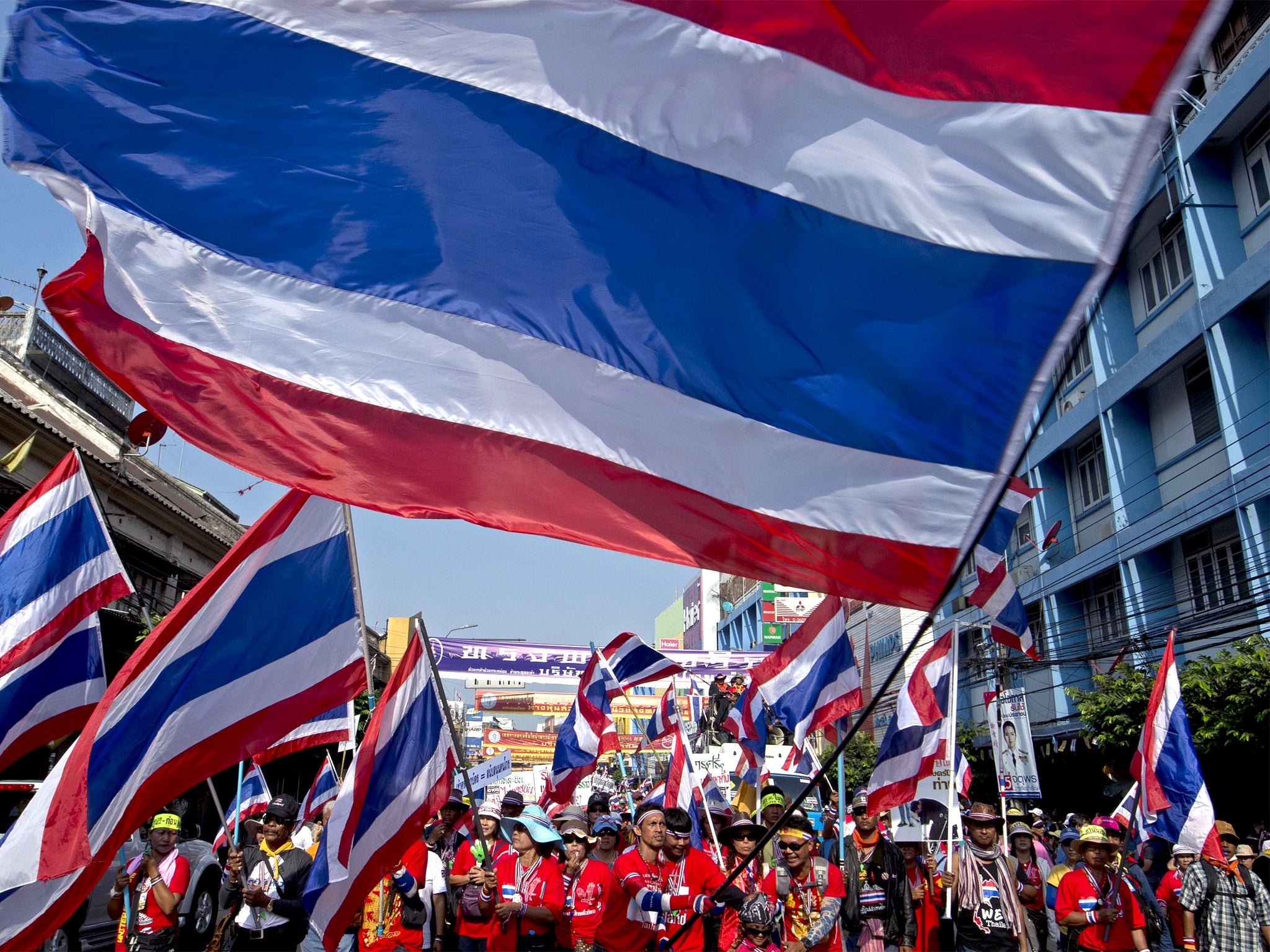 Anti-government protesters in Bangkok
