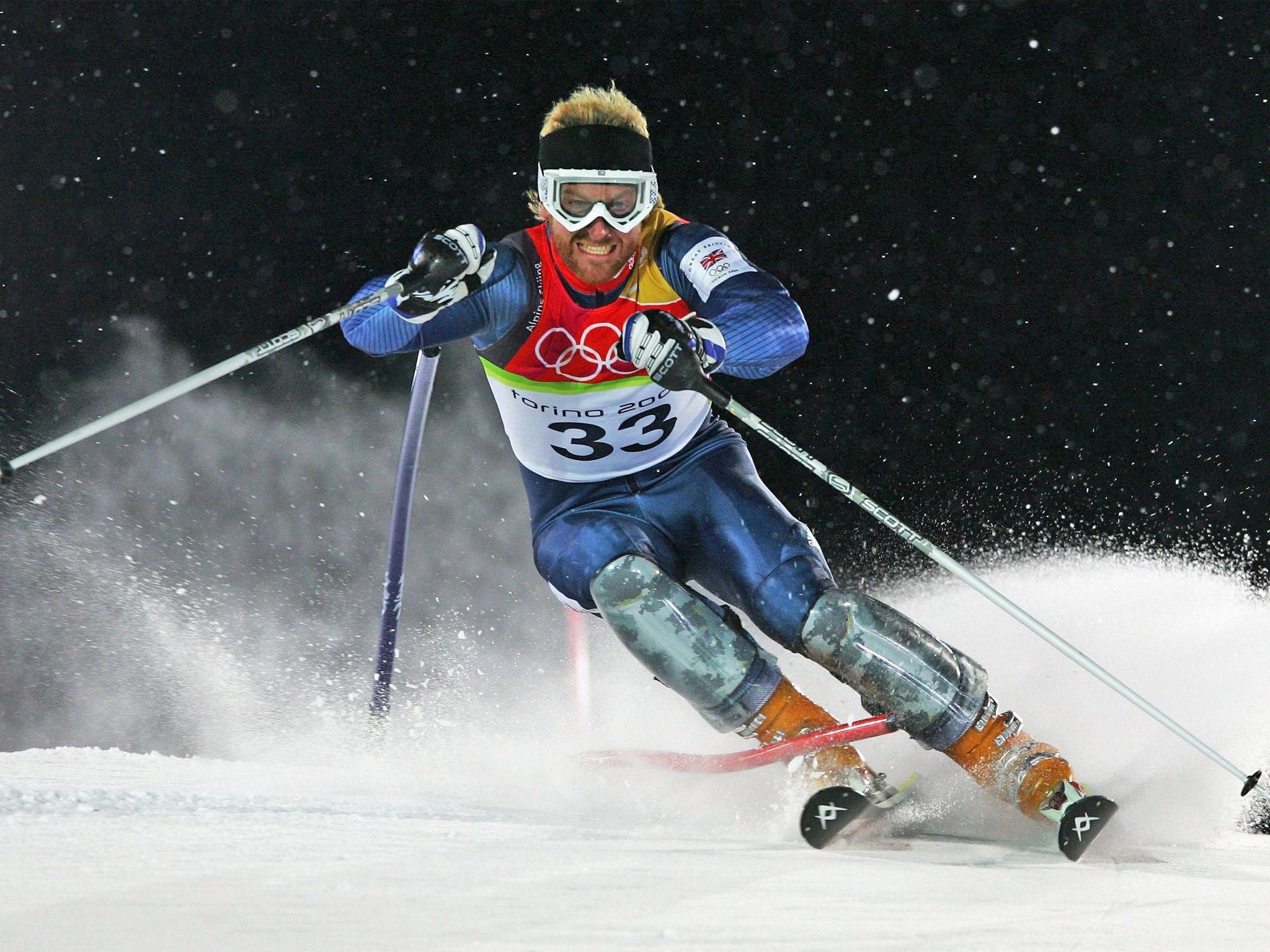 The snow man: Alain Baxter competing at the Turin Winter Olympic Games in 2006