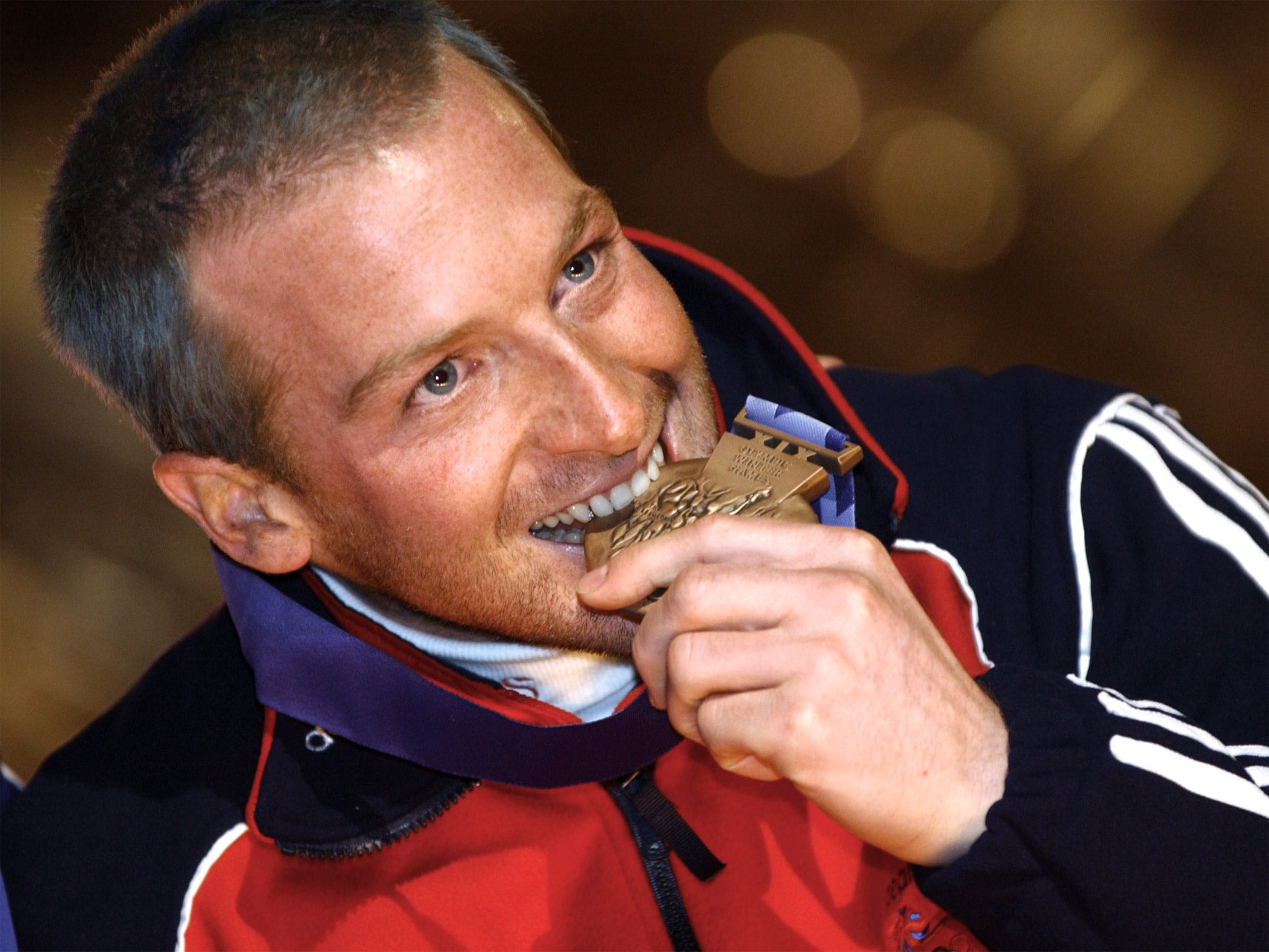 Baxter with his bronze medal in 2002 (Getty)