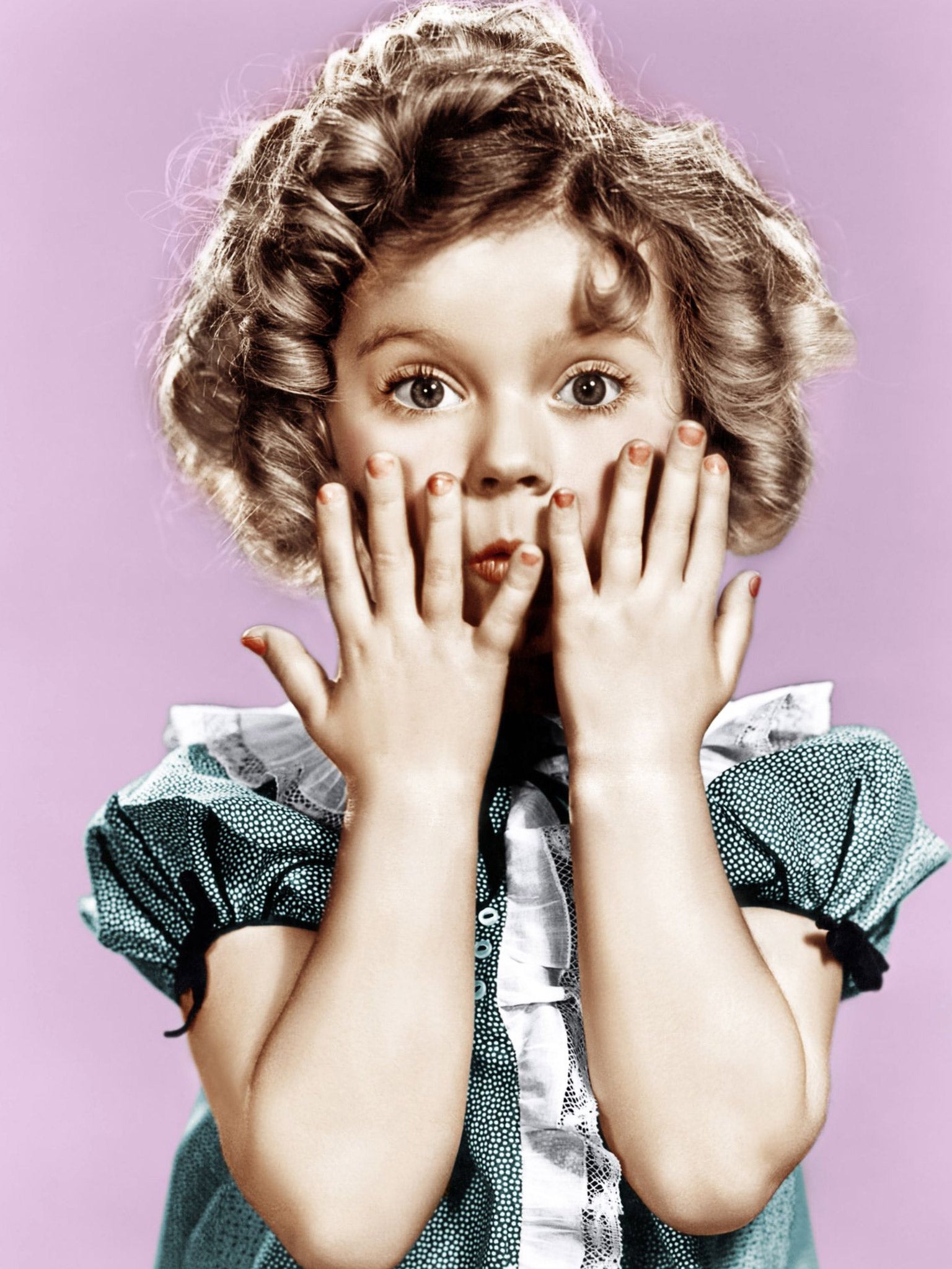Shirley Temple, pictured in 1934. Although her films are no longer popular, she has remained the quintessential Hollywood child star