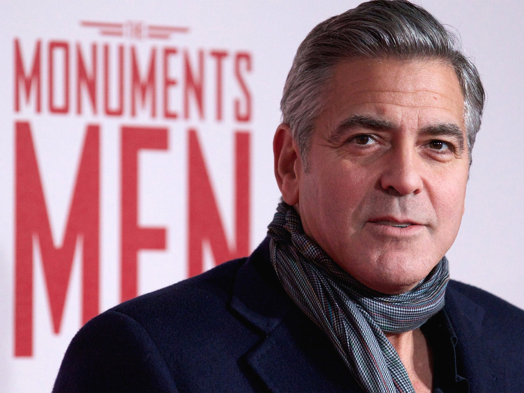 George Clooney at the UK premiere of the film 'The Monuments Men' in London