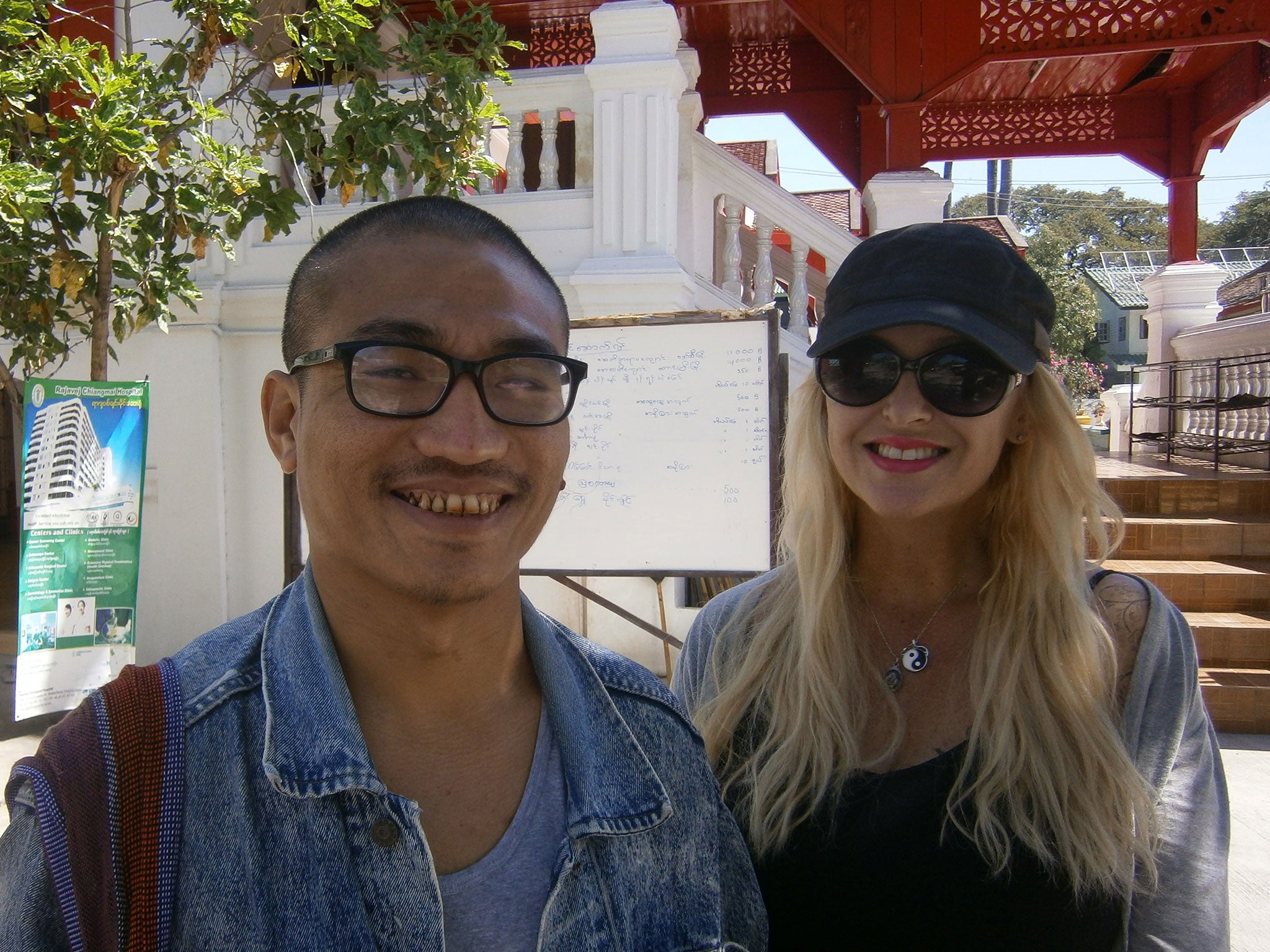 Former Buddhist monk Ashin Gambira with his wife Marie Siochana