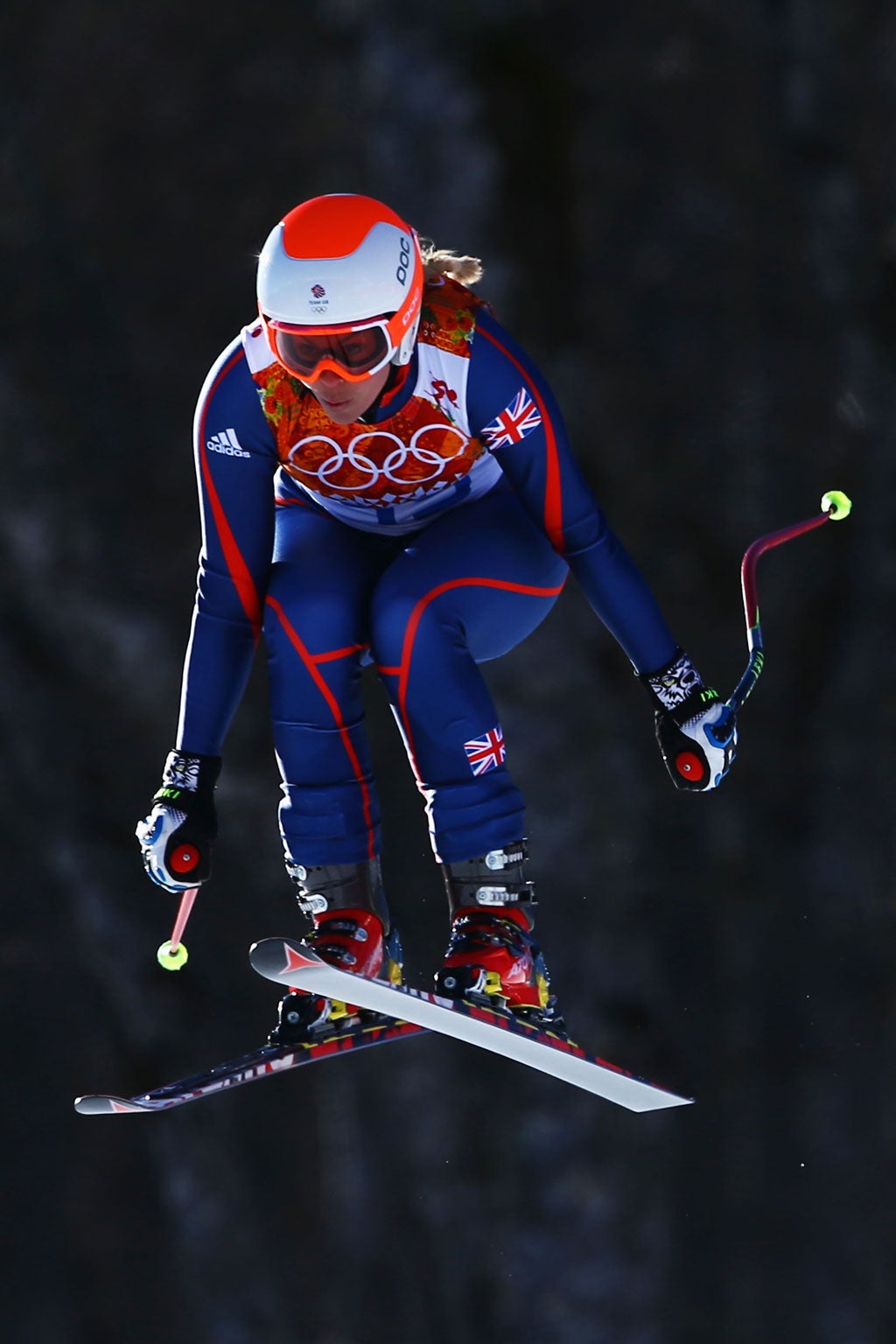 Chemmy Alcott finished in 19th place in the women's downhill skiing