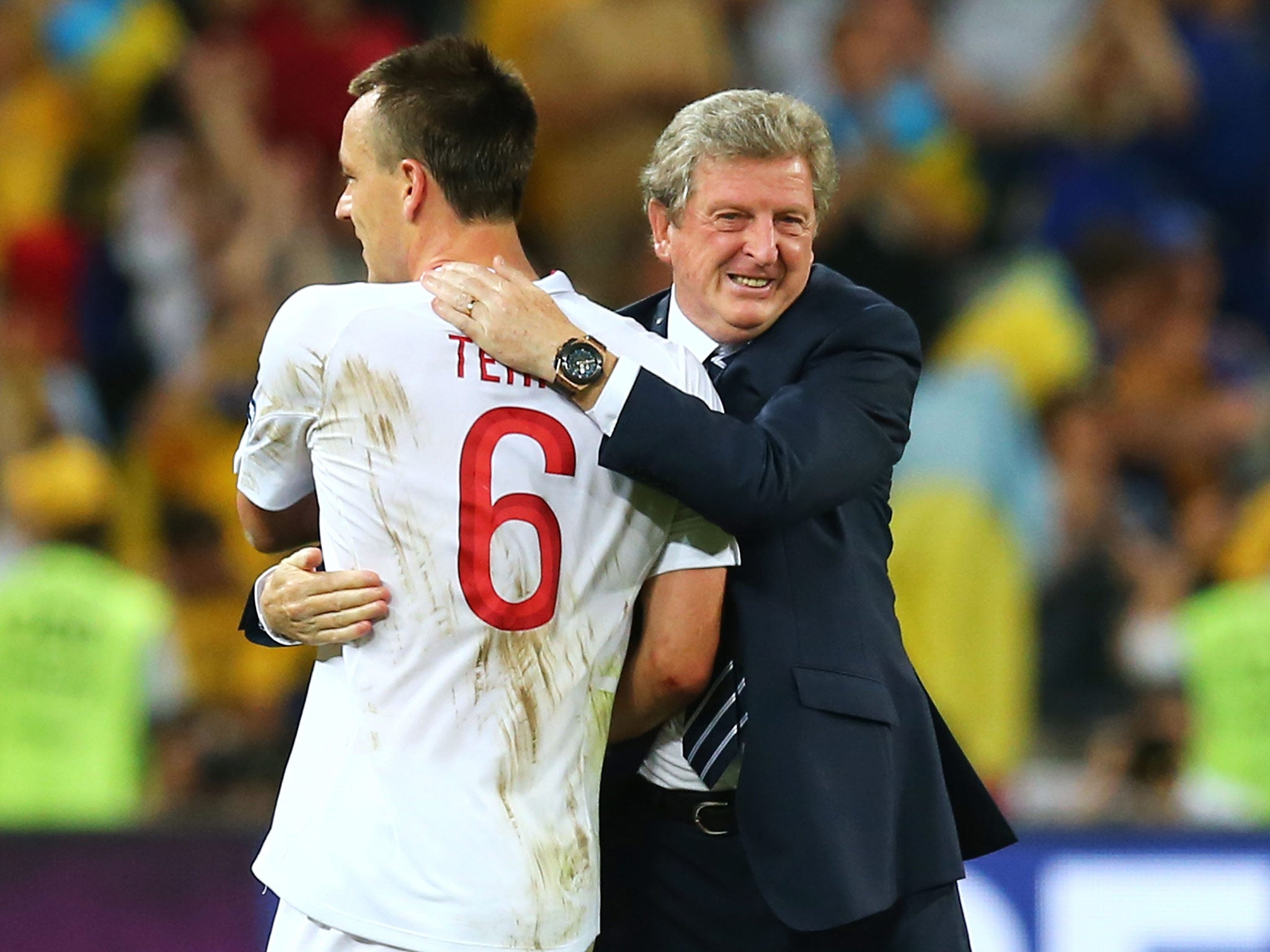 John Terry and Roy Hodgson pictured together at Euro 2012
