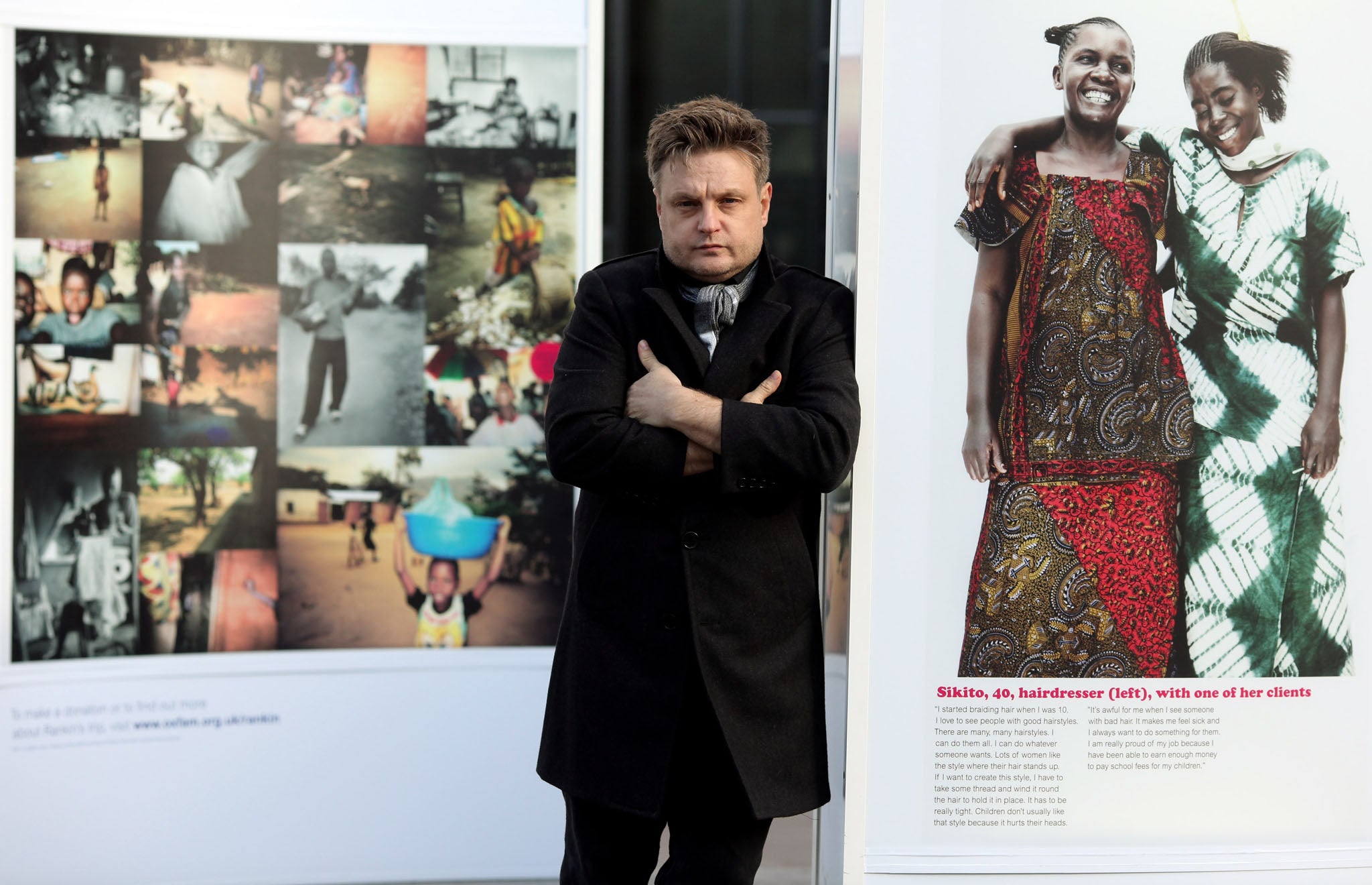 Rankin poses in front of his Oxfam campaign From Congo With Love in 2010