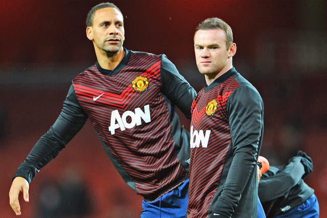 <p>Rio Ferdinand and Wayne Rooney were teammates at Manchester United </p>