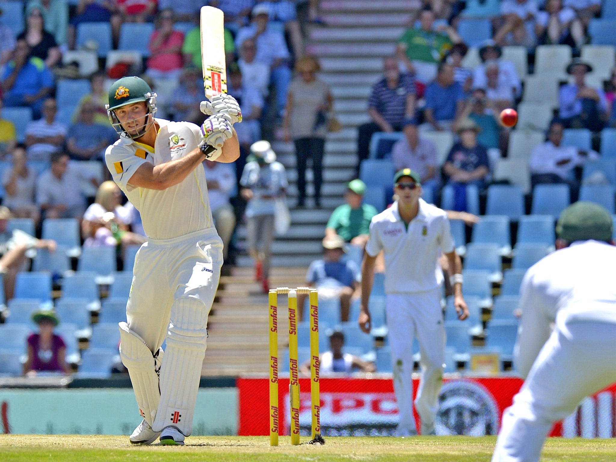 Shaun Marsh marked his return to Australia’s Test side with an unbeaten century
