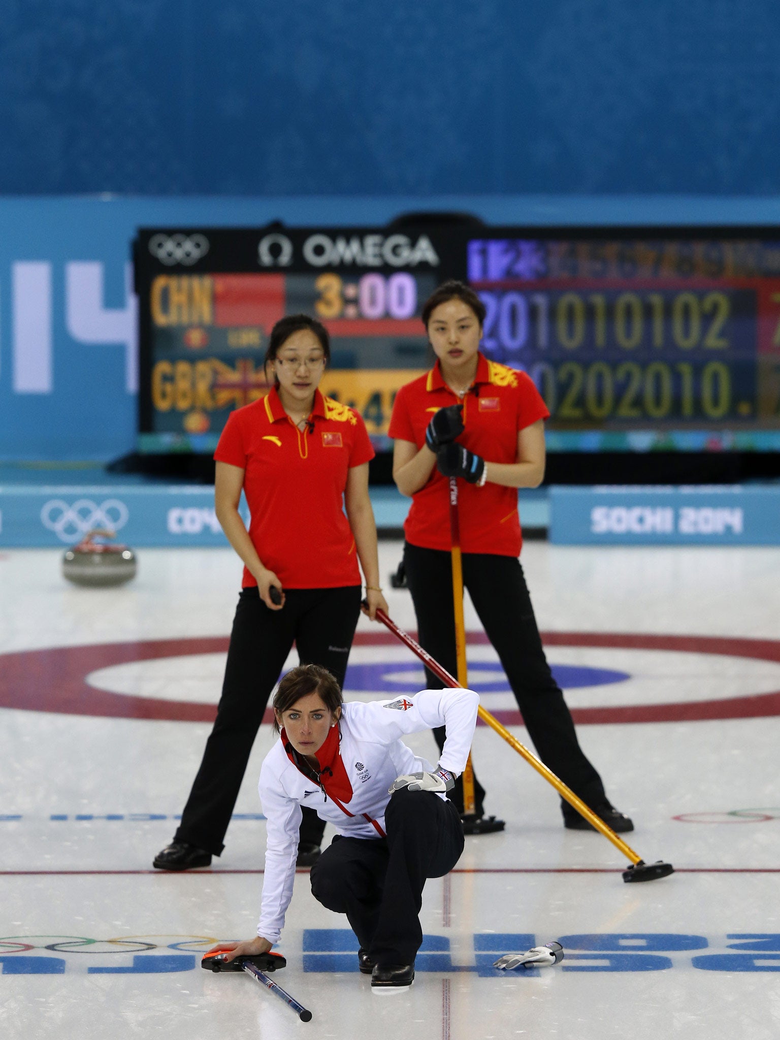 Eve Muirhead in action against China