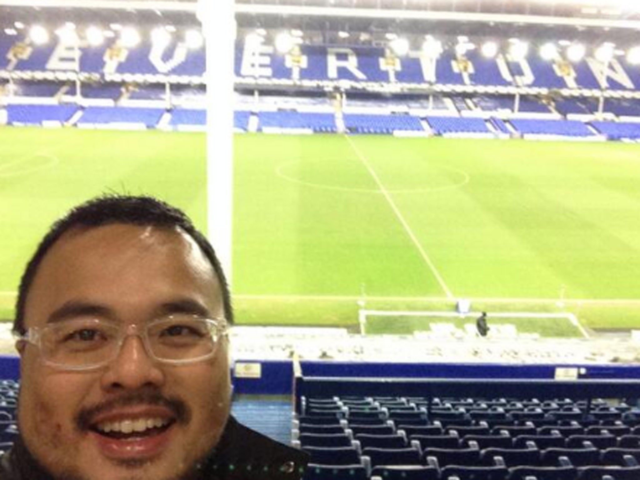 Ric Wee pictured before the game was postponed