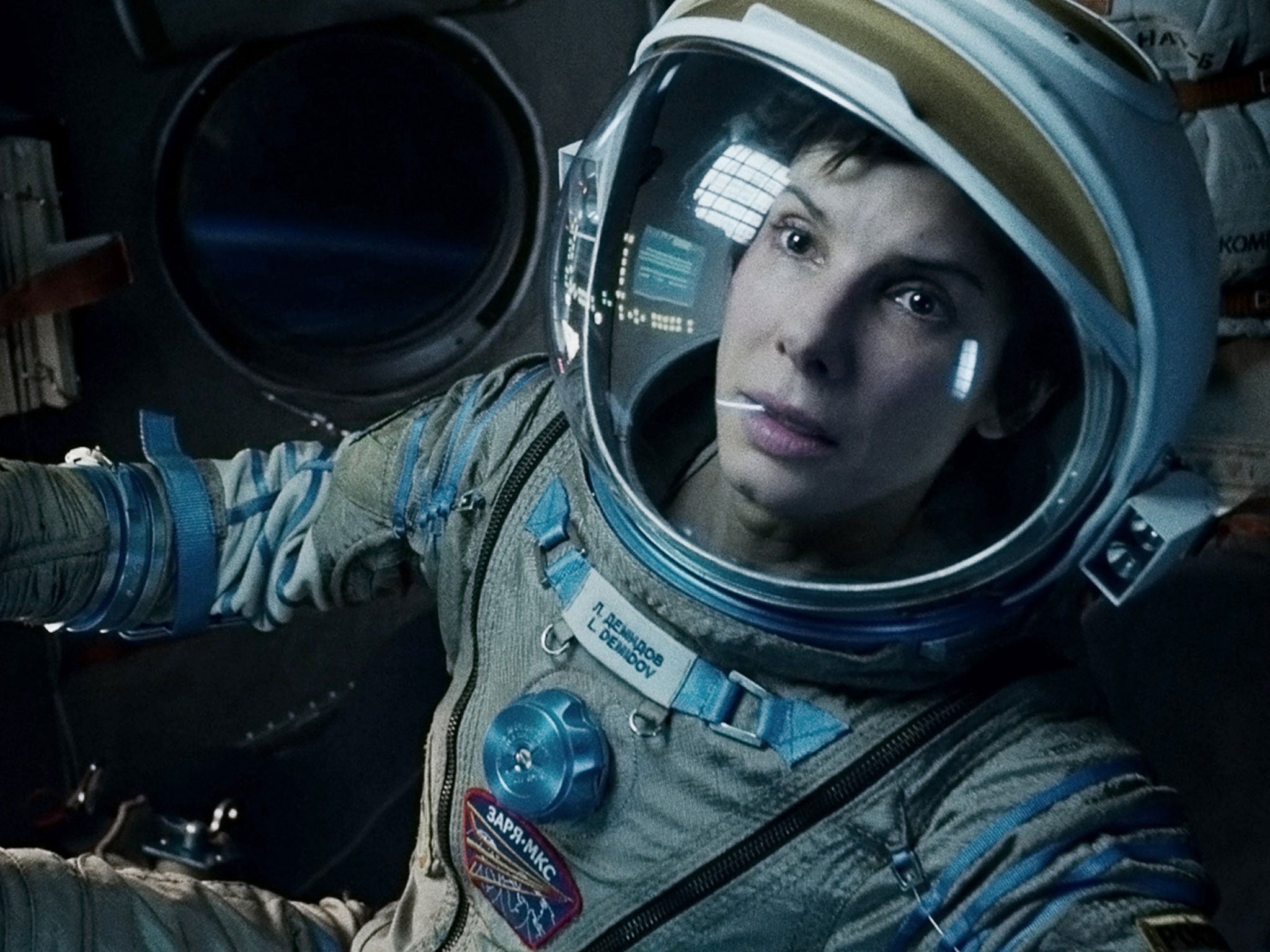 Sandra Bullock trapped in space in Alfonso Cuaron's award-winning Gravity